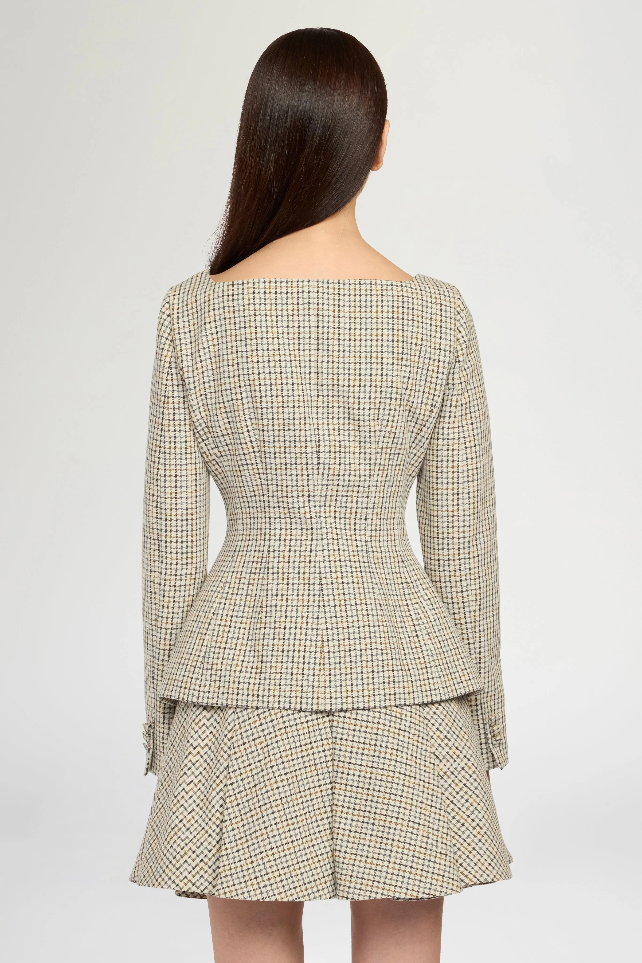 Micro Check and Striped Jersey Corset Jacket sold by Antonio Marras product image thumbnail 3