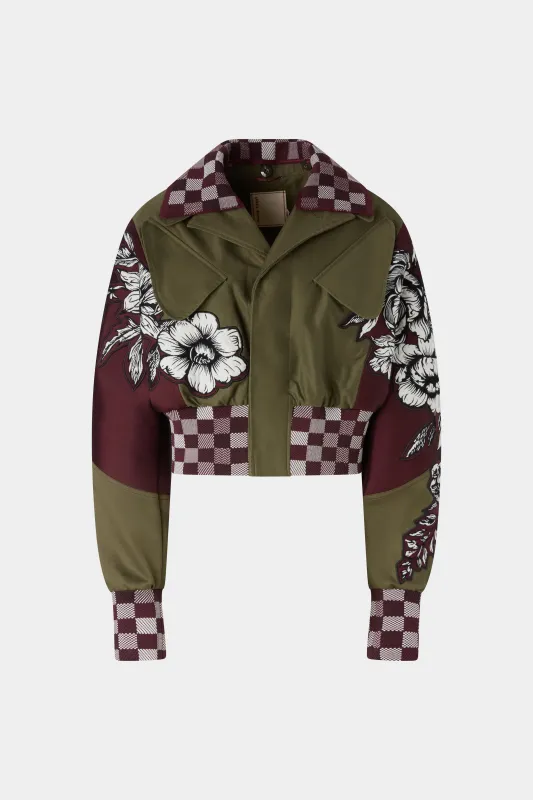 Parka Bomber with Floral Jacquard Details sold by Antonio Marras