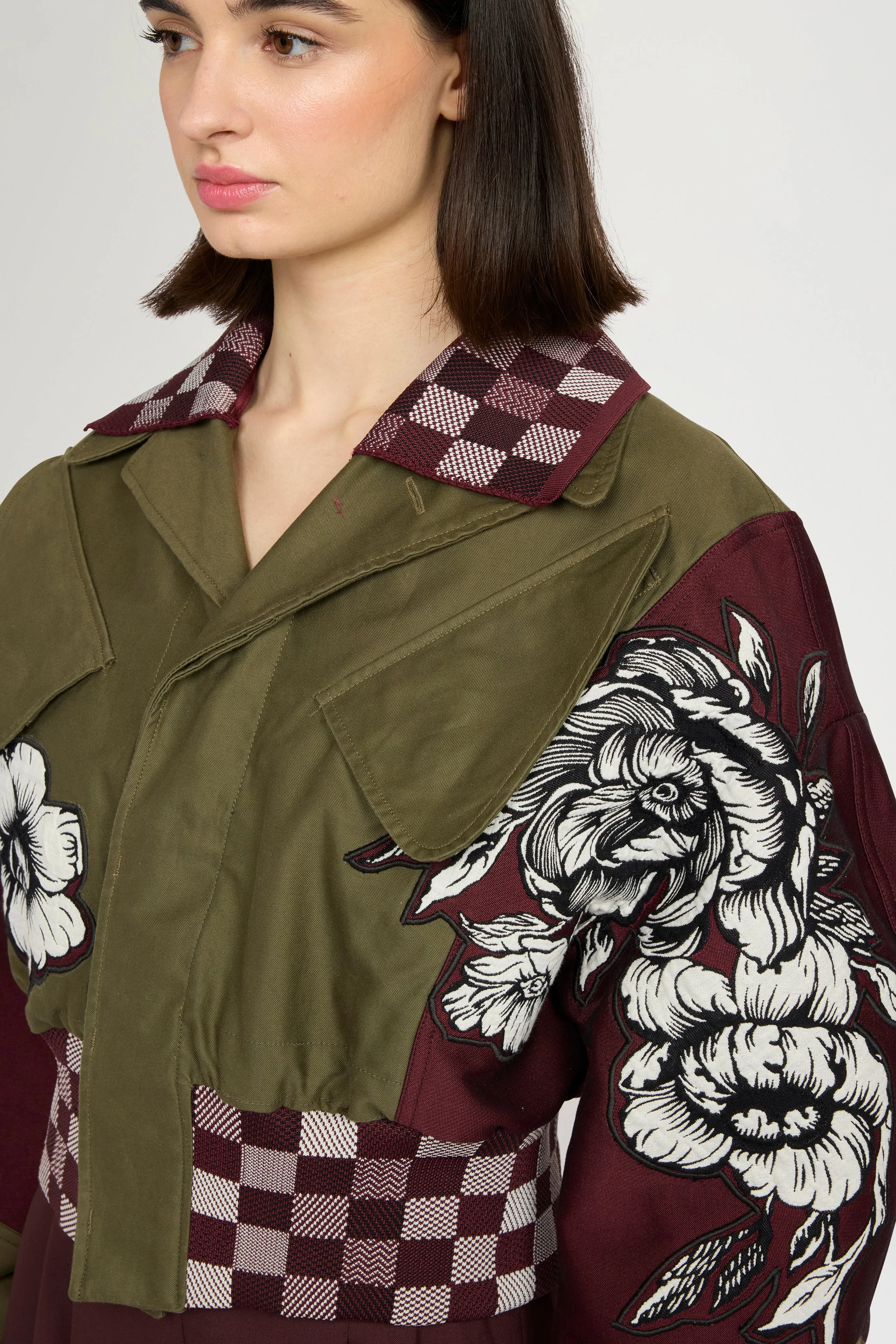 Parka Bomber with Floral Jacquard Details sold by Antonio Marras product image thumbnail 4