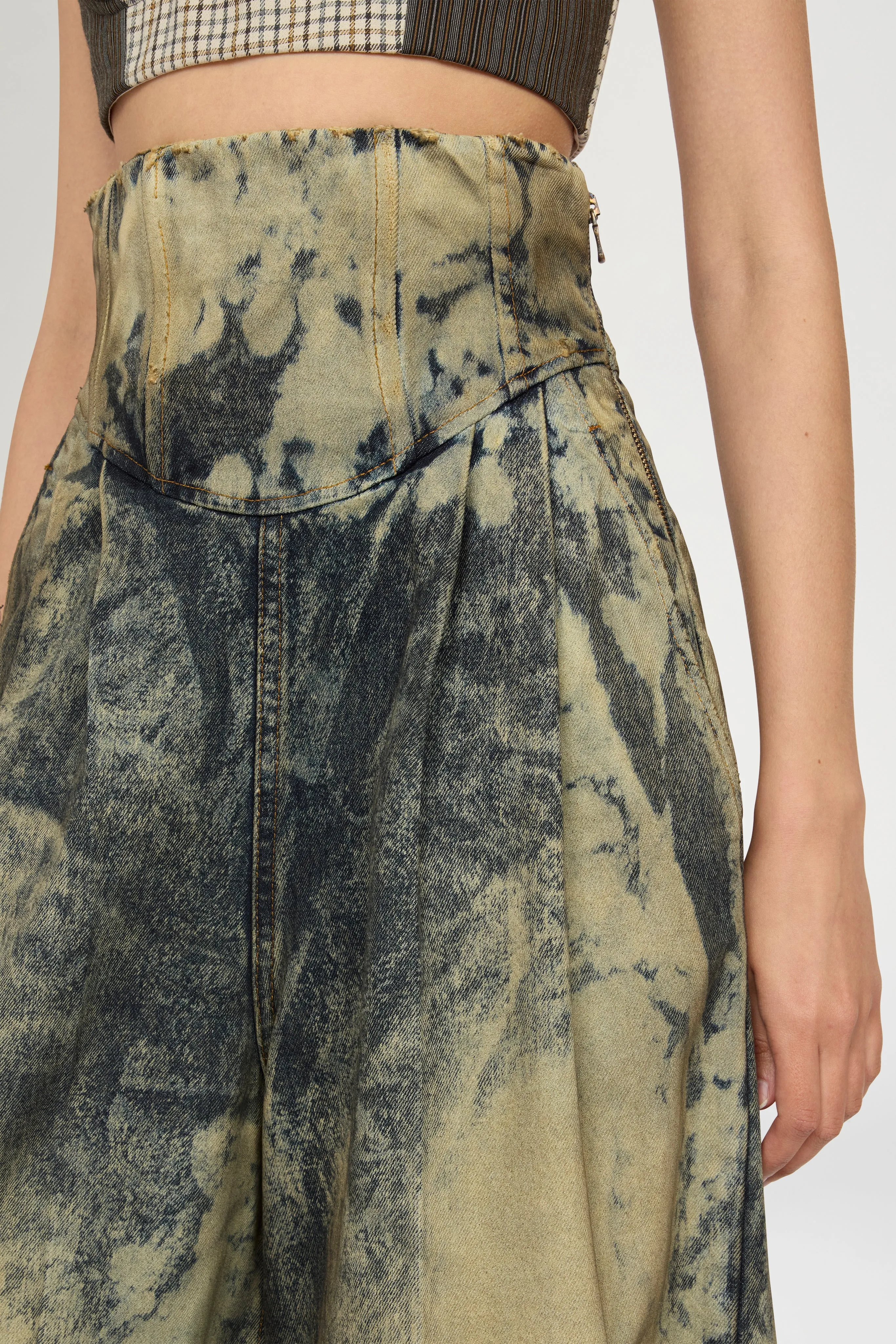 Bustier High-Waisted Denim Palazzo Pants sold by Antonio Marras product image thumbnail 4