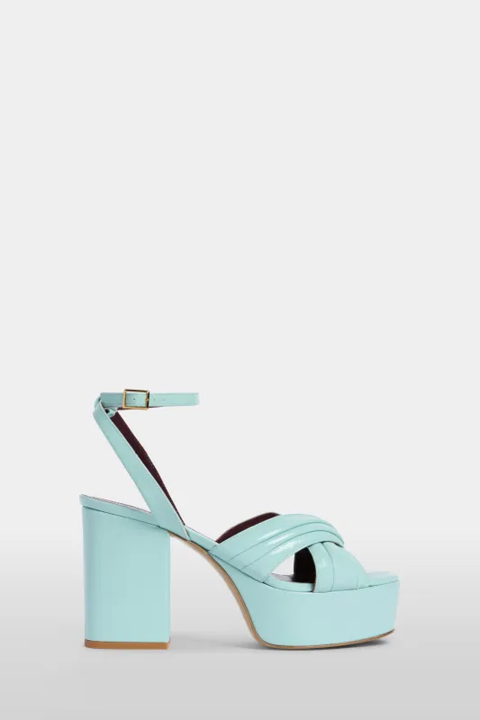 Light Blue Patent Leather Dana made by Antonio Marras