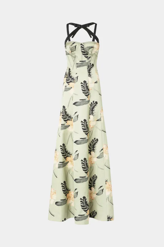 Long Dress Ibiscus Print made by Antonio Marras