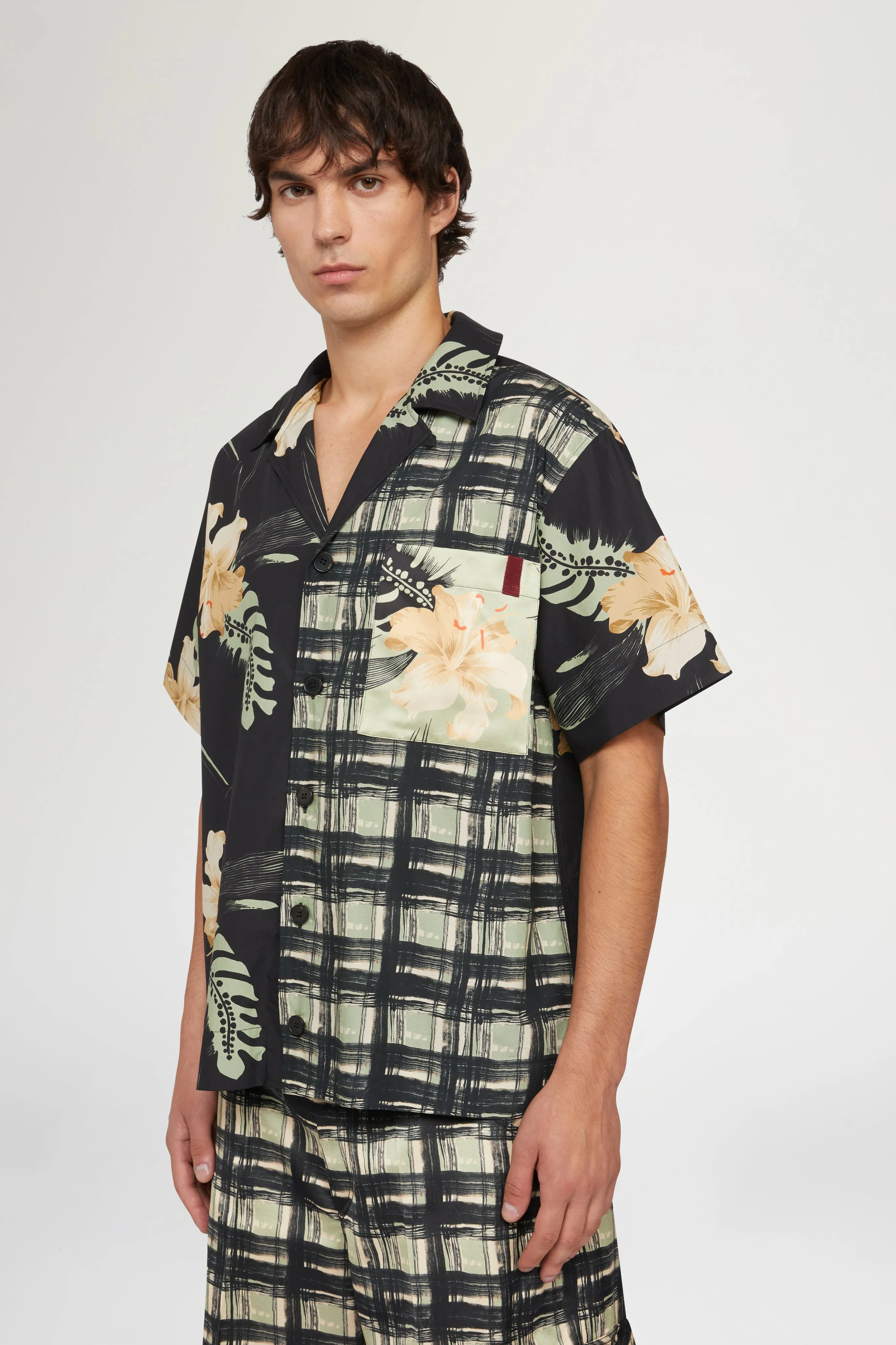 Shirt with Floral & Check print sold by Antonio Marras product image thumbnail 4