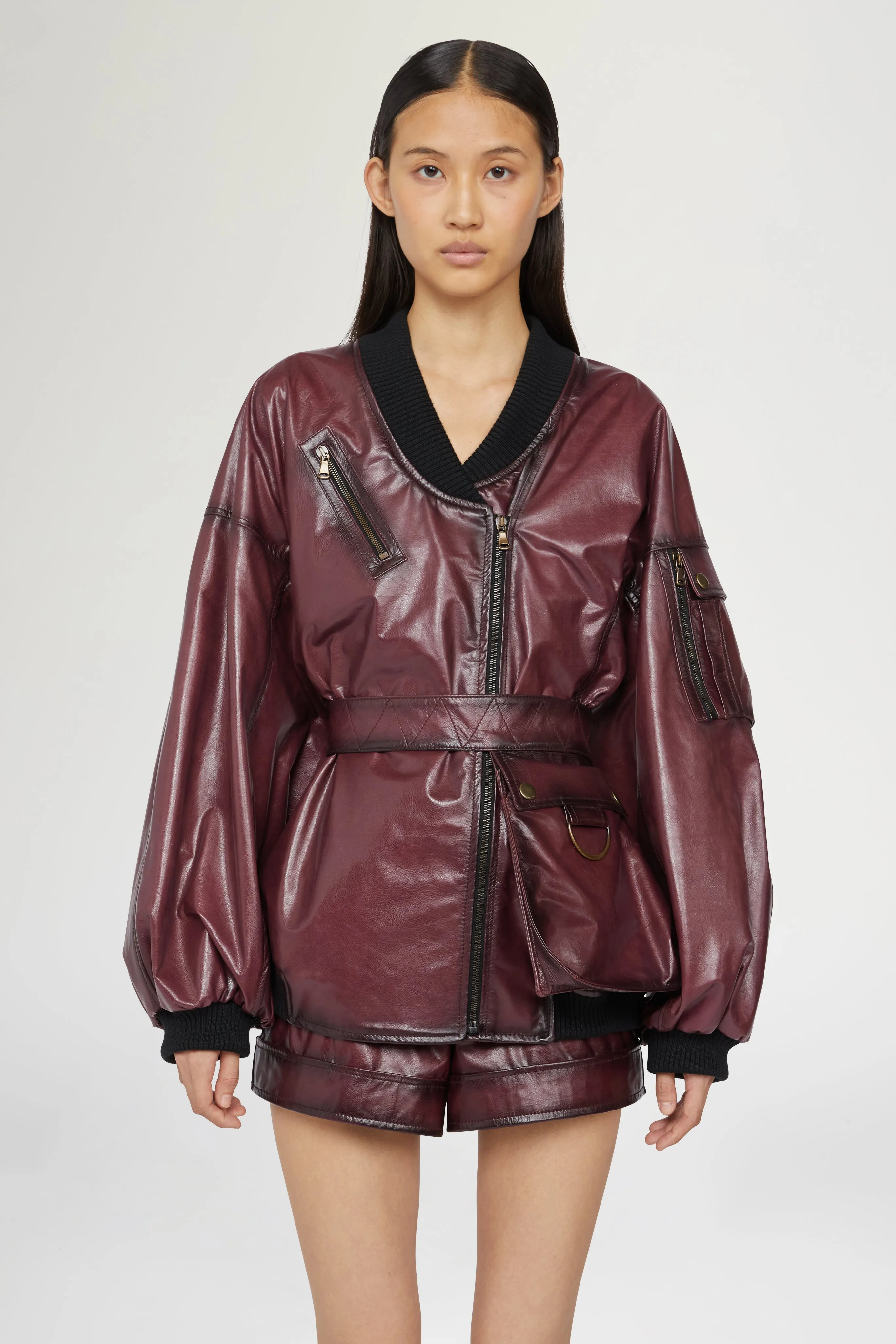 Bordeaux Leather Jacket sold by Antonio Marras product image thumbnail 3