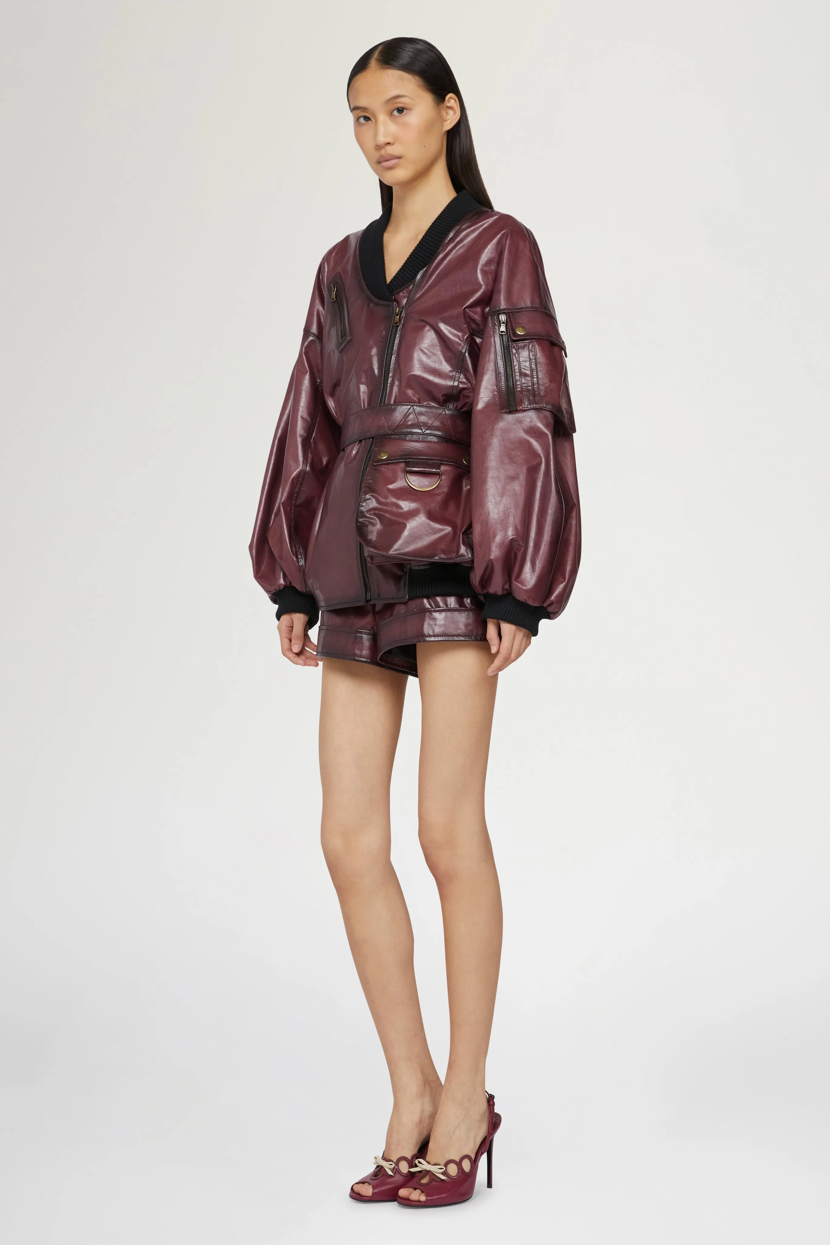 Bordeaux Leather Jacket sold by Antonio Marras product image thumbnail 2