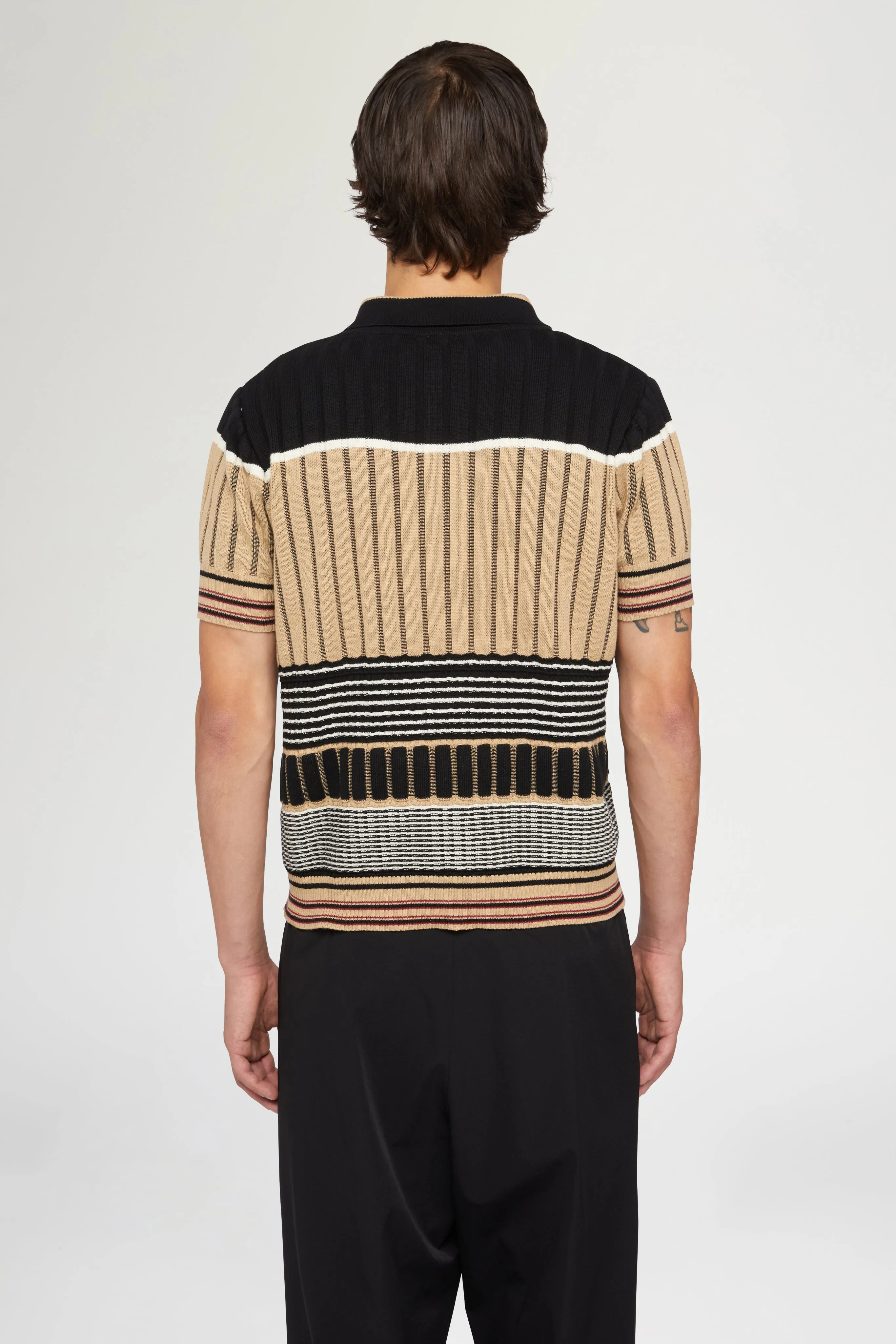 Beige & Black Knit Polo sold by Antonio Marras product image thumbnail 5