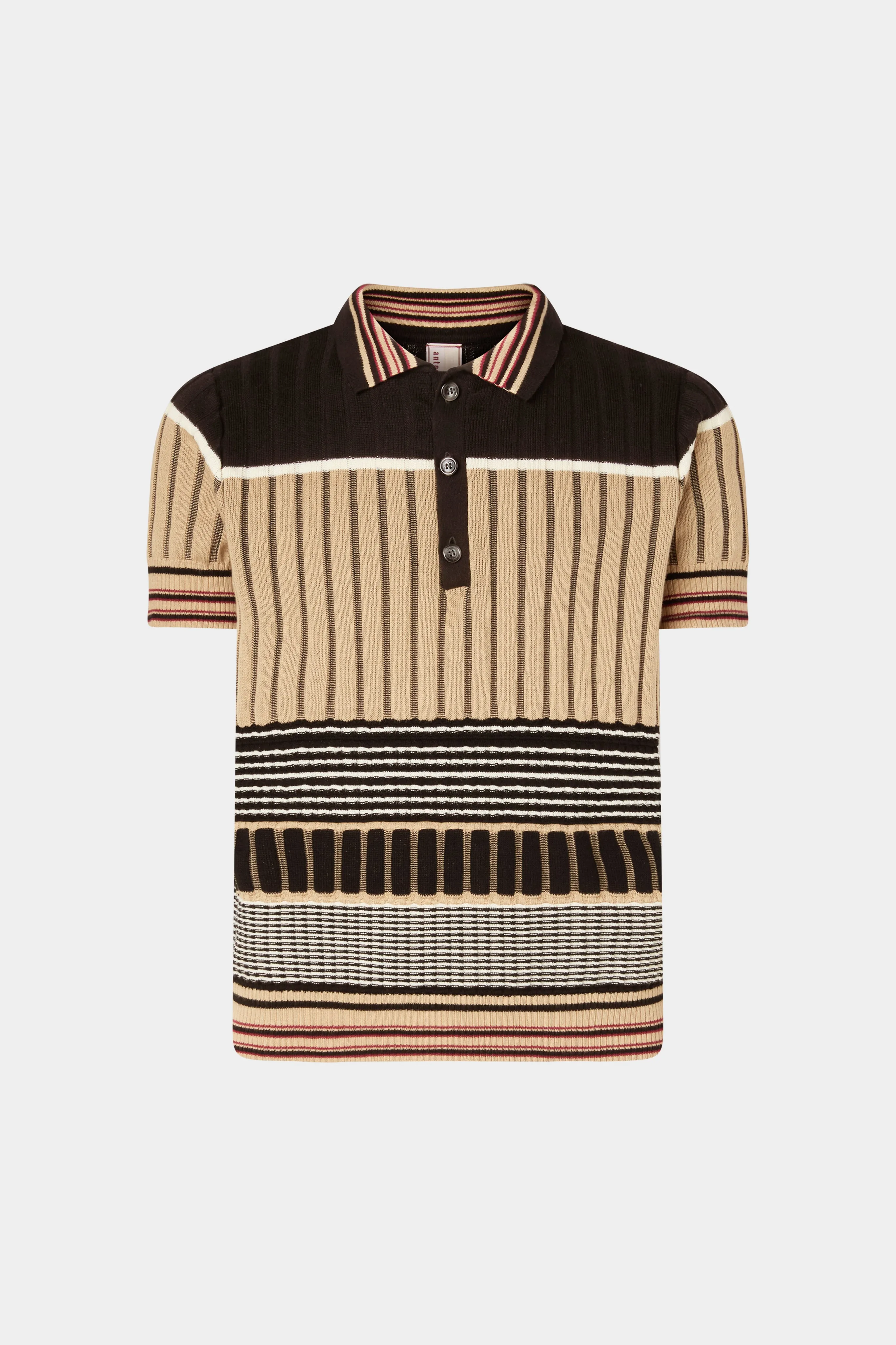 Beige & Black Knit Polo sold by Antonio Marras