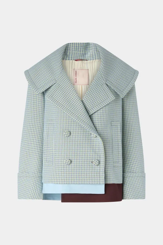 Boxy Double-breasted Jacquard Coat sold by Antonio Marras