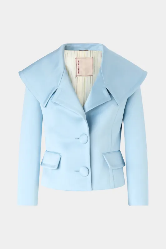 Cropped Fitted Jacket with Oversized Collar made by Antonio Marras