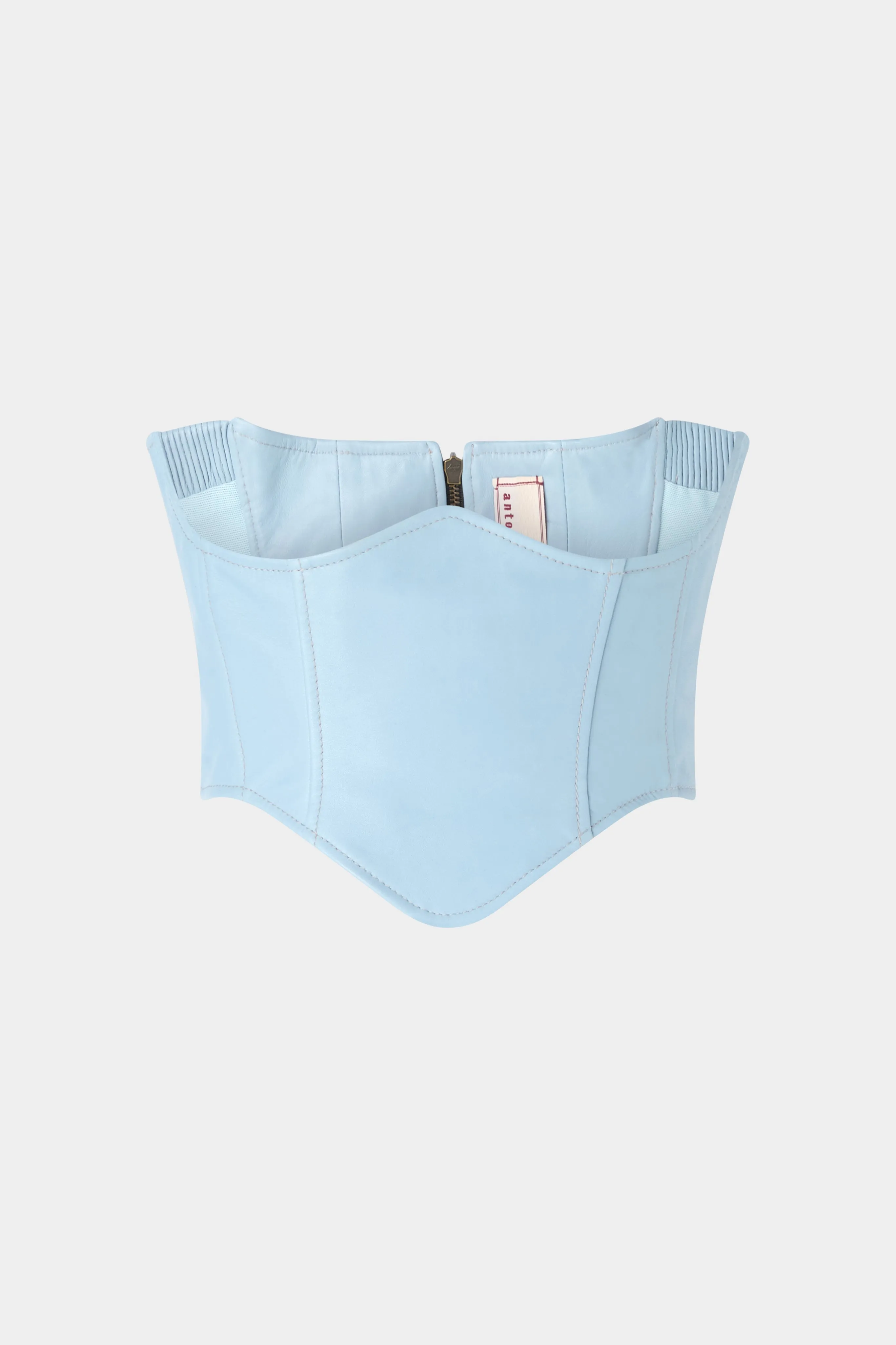 Leather Bustier in Light Blue sold by Antonio Marras
