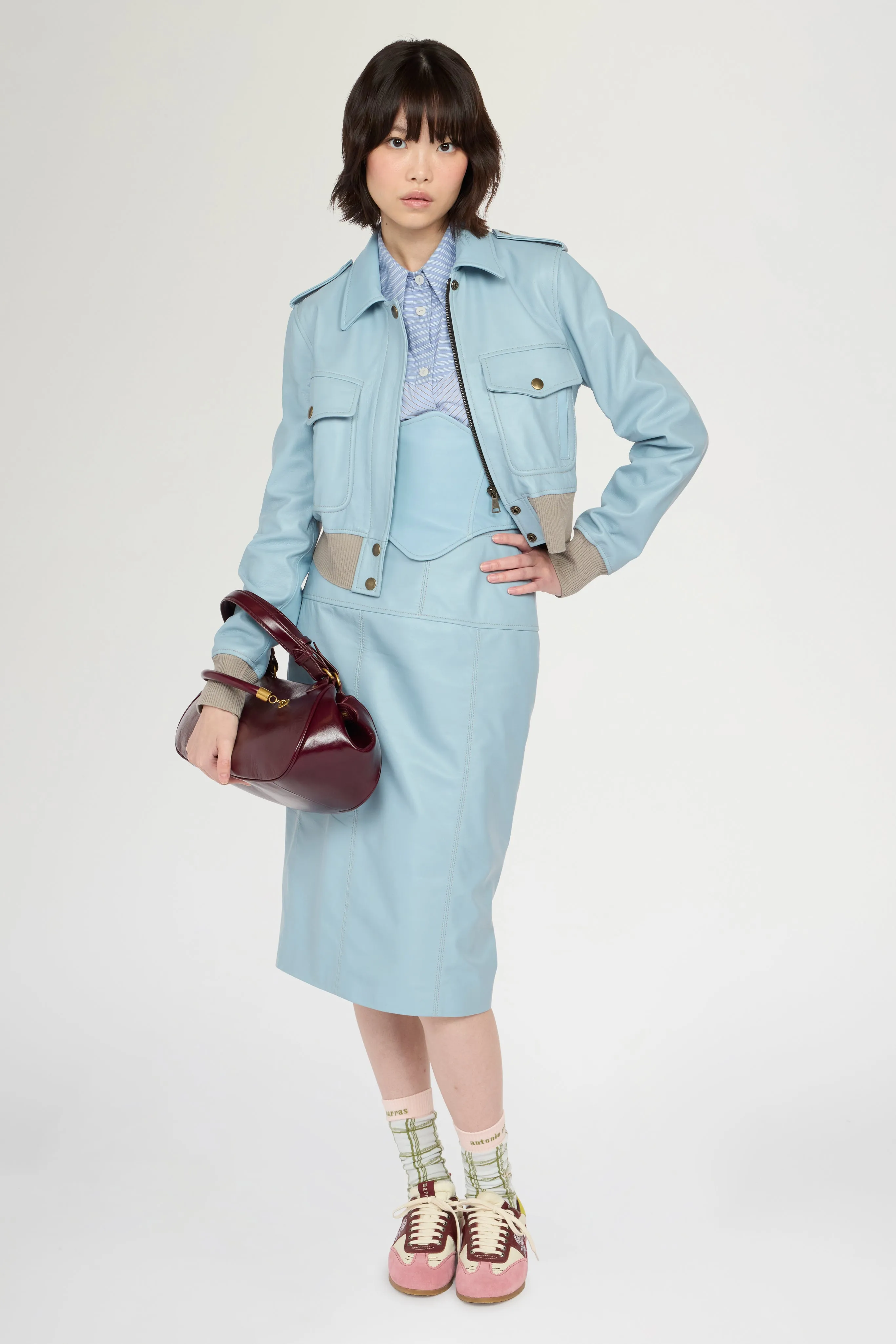 Leather Bustier in Light Blue sold by Antonio Marras product image thumbnail 2