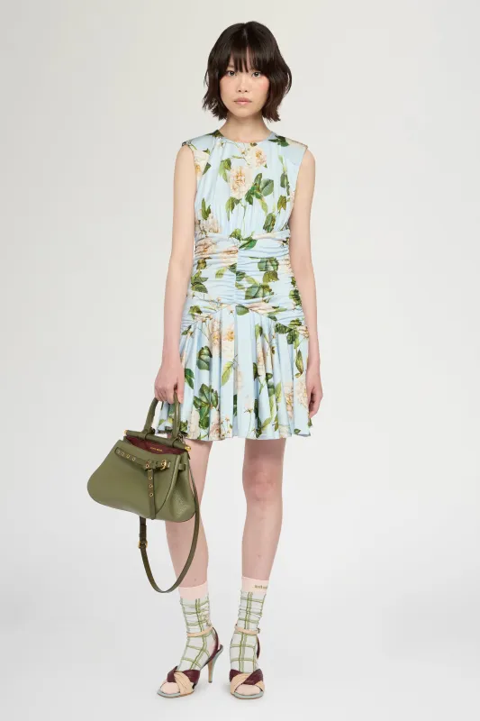 Chiné Rose Draped Jersey Mini Dress made by Antonio Marras