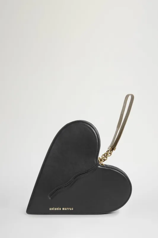Heart Clutch Black made by Antonio Marras