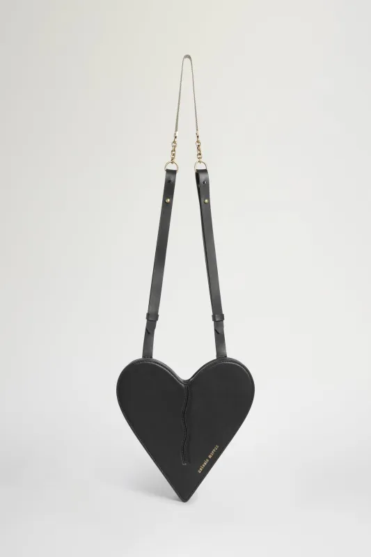 Heart Shoulder Bag Black made by Antonio Marras