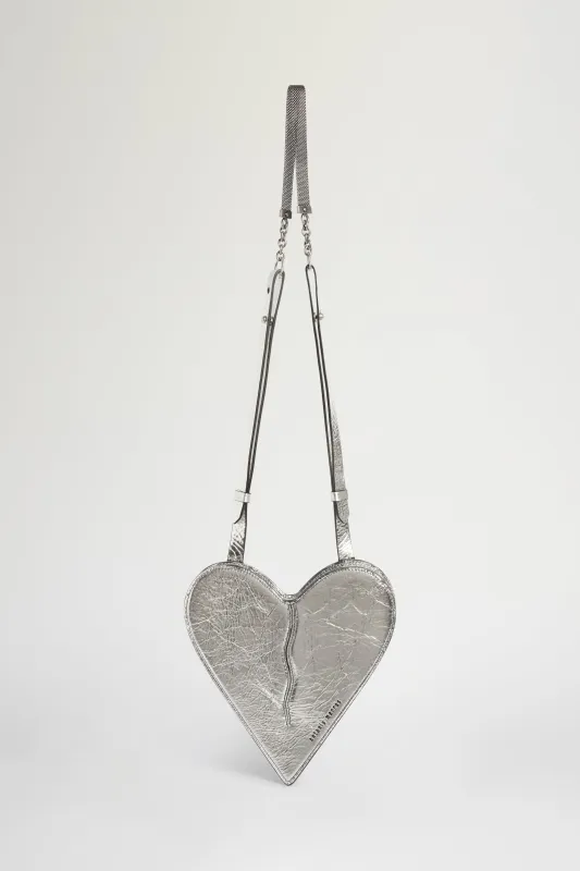 Heart Shoulder Bag Silver made by Antonio Marras