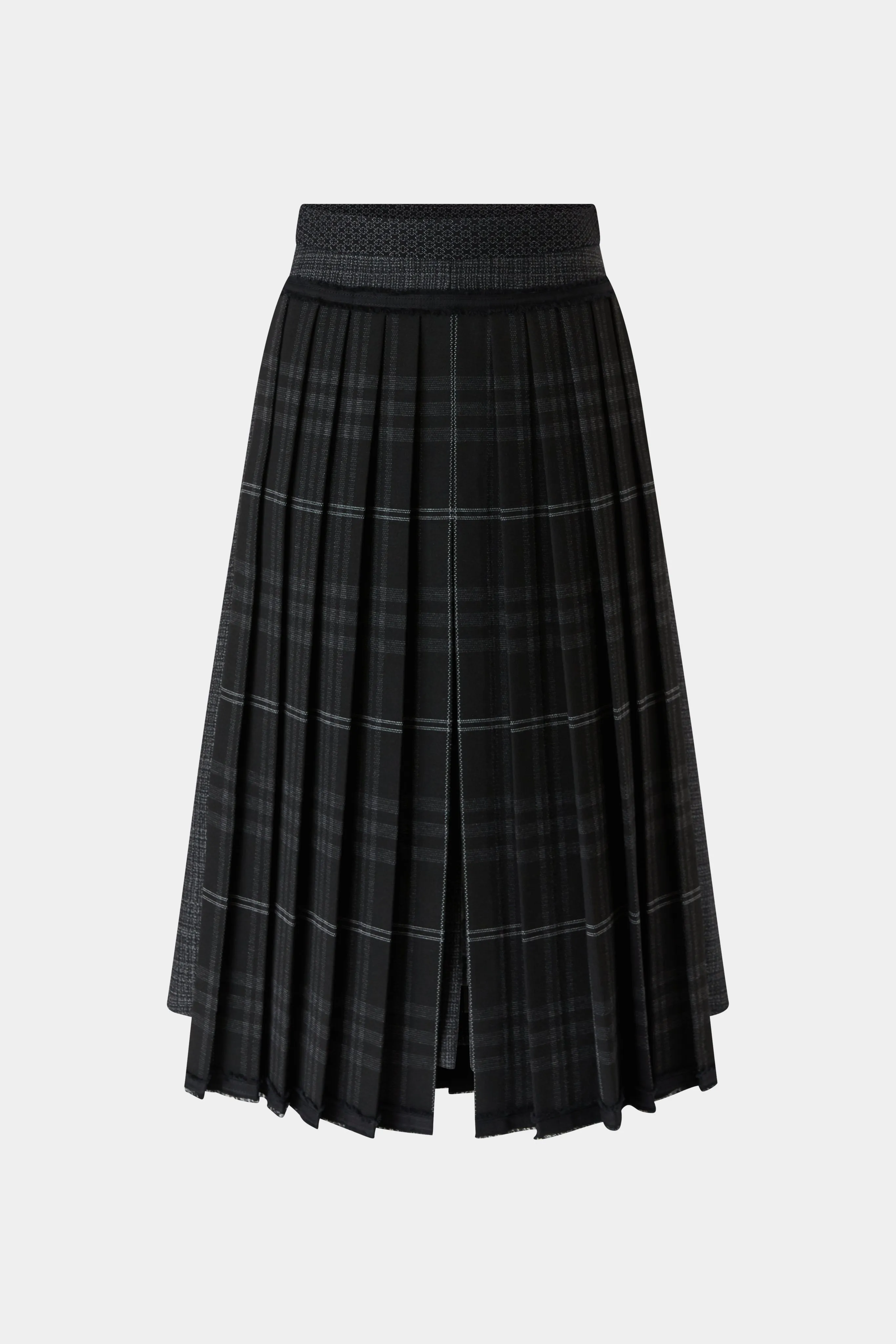 Tartan Pleated Wool Midi Skirt sold by Antonio Marras