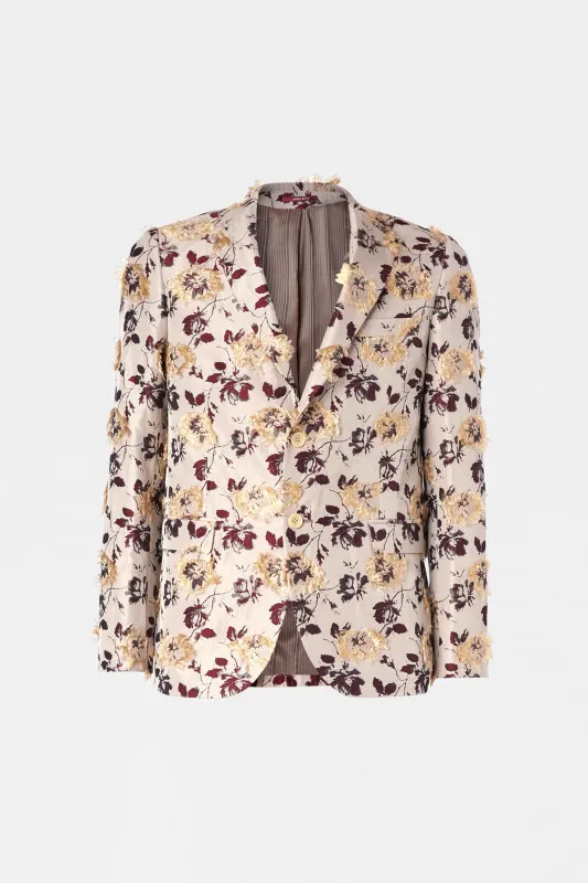 Frayed Floral Jacquard Blazer sold by Antonio Marras