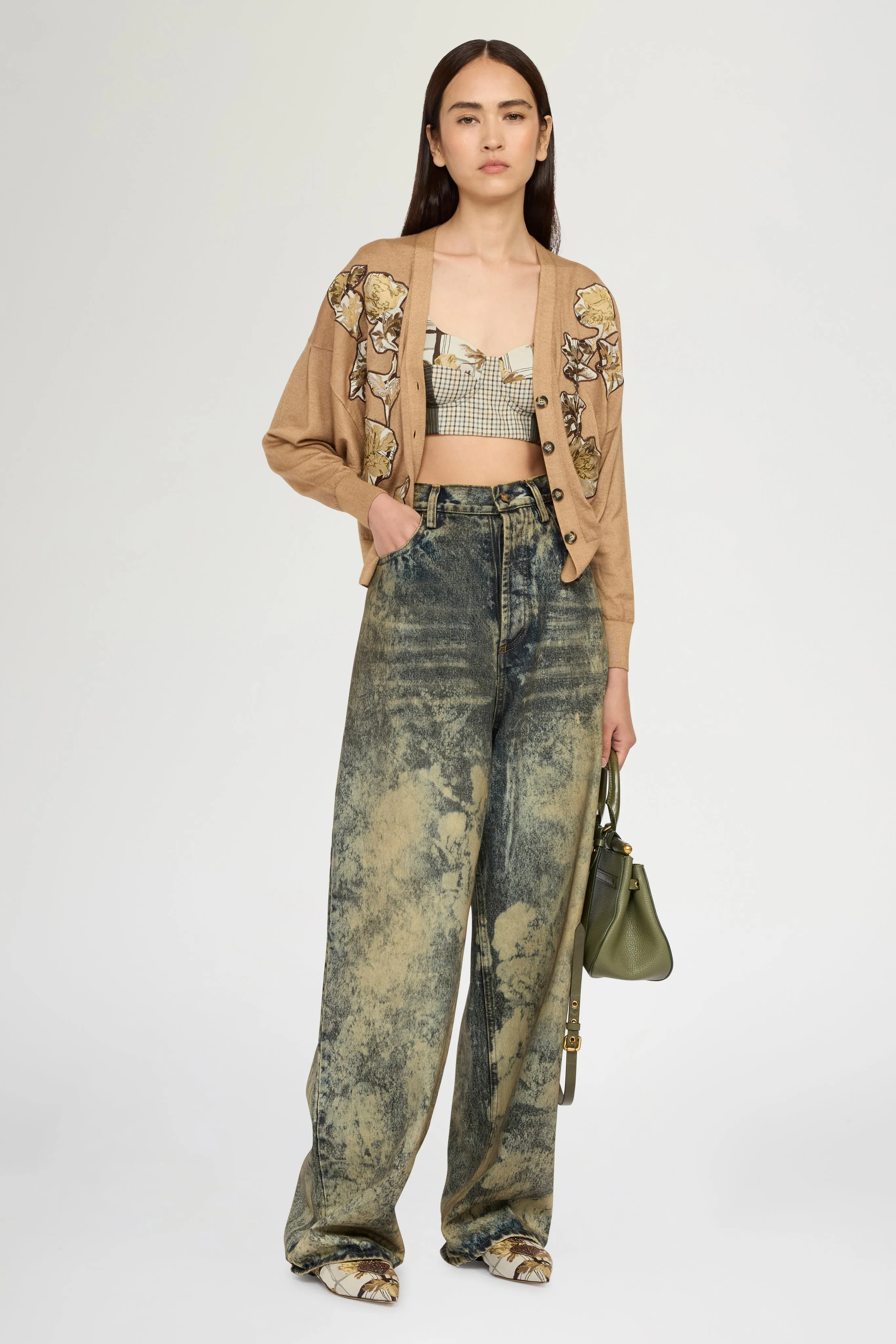 Cashmere Cardigan With Floral Patches sold by Antonio Marras product image thumbnail 2