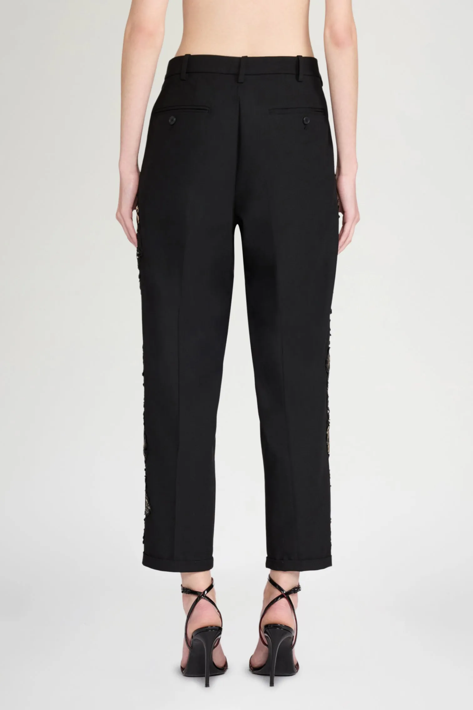 Black Tailored Pants with Ramage Embroidery sold by Antonio Marras product image thumbnail 2