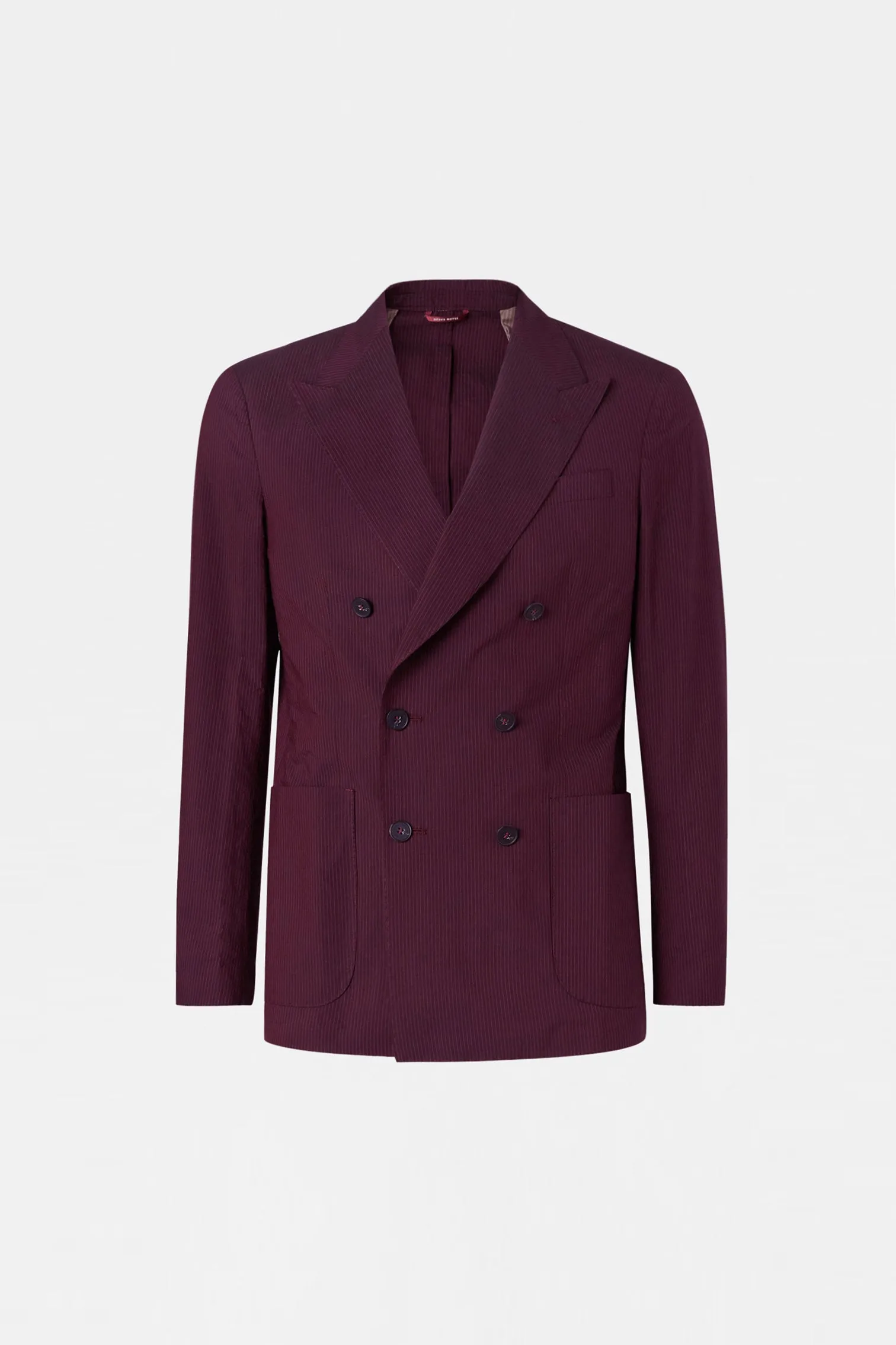 Burgundy Pinstripe Double-Breasted Blazer sold by Antonio Marras
