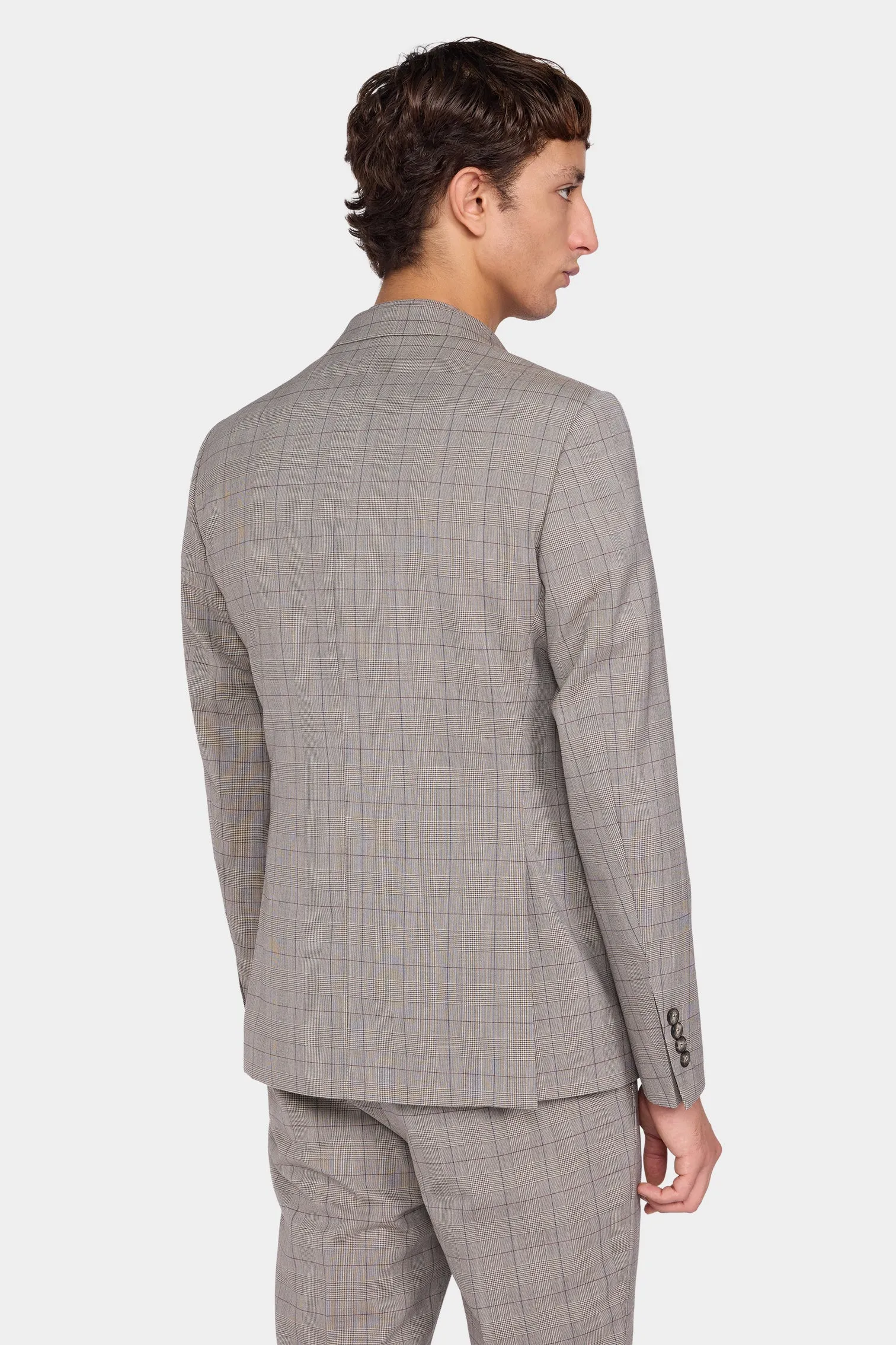 Grey Checked Single-Breasted Blazer sold by Antonio Marras product image thumbnail 3
