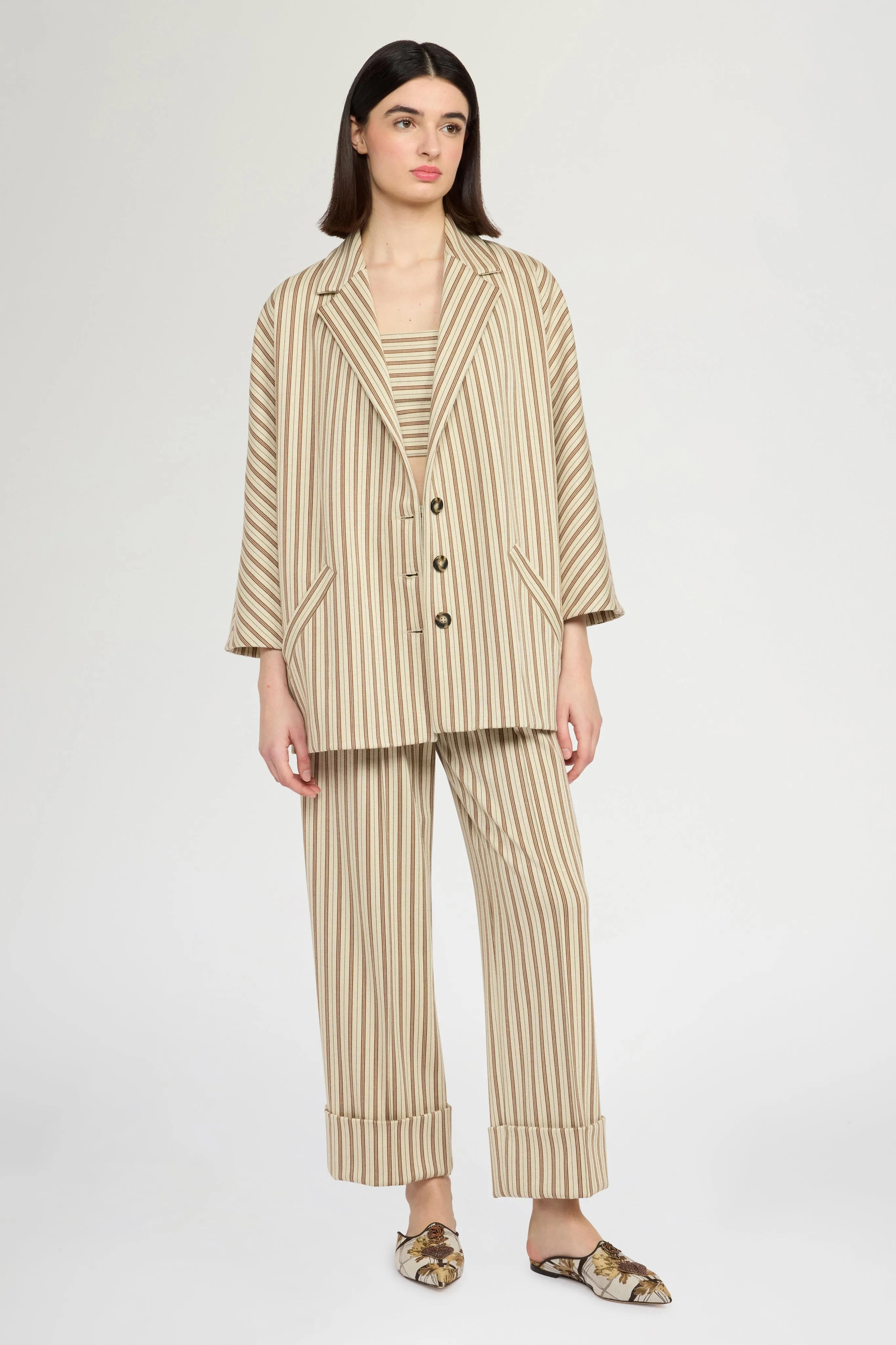 Single-Breasted Jersey Jacket with Stripes sold by Antonio Marras product image thumbnail 2