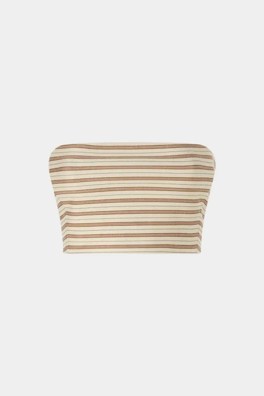 Striped Jersey Bandeau Top made by Antonio Marras