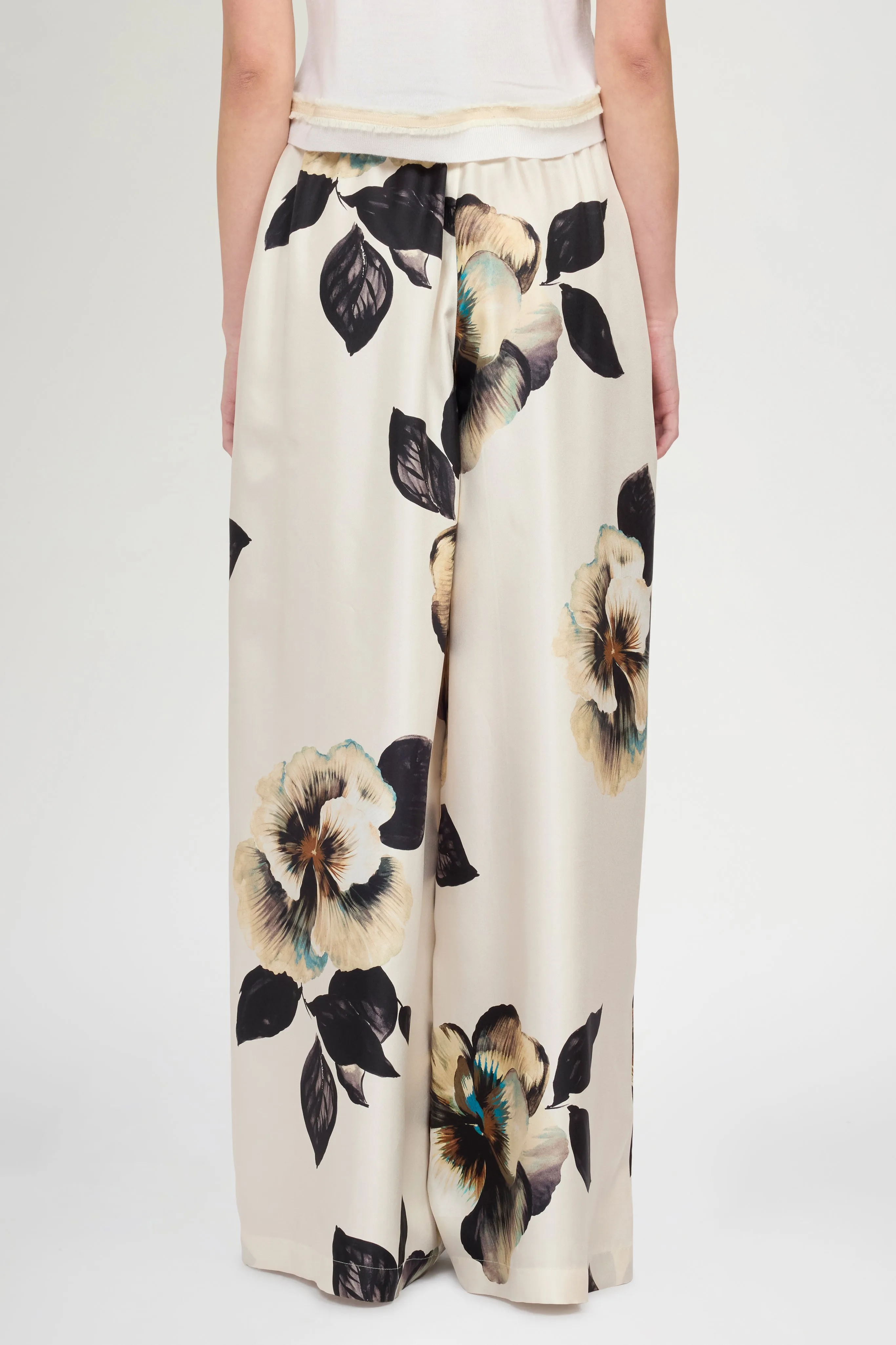 Palazzo Pants in Silk Twill with Floral Print sold by Antonio Marras product image thumbnail 3