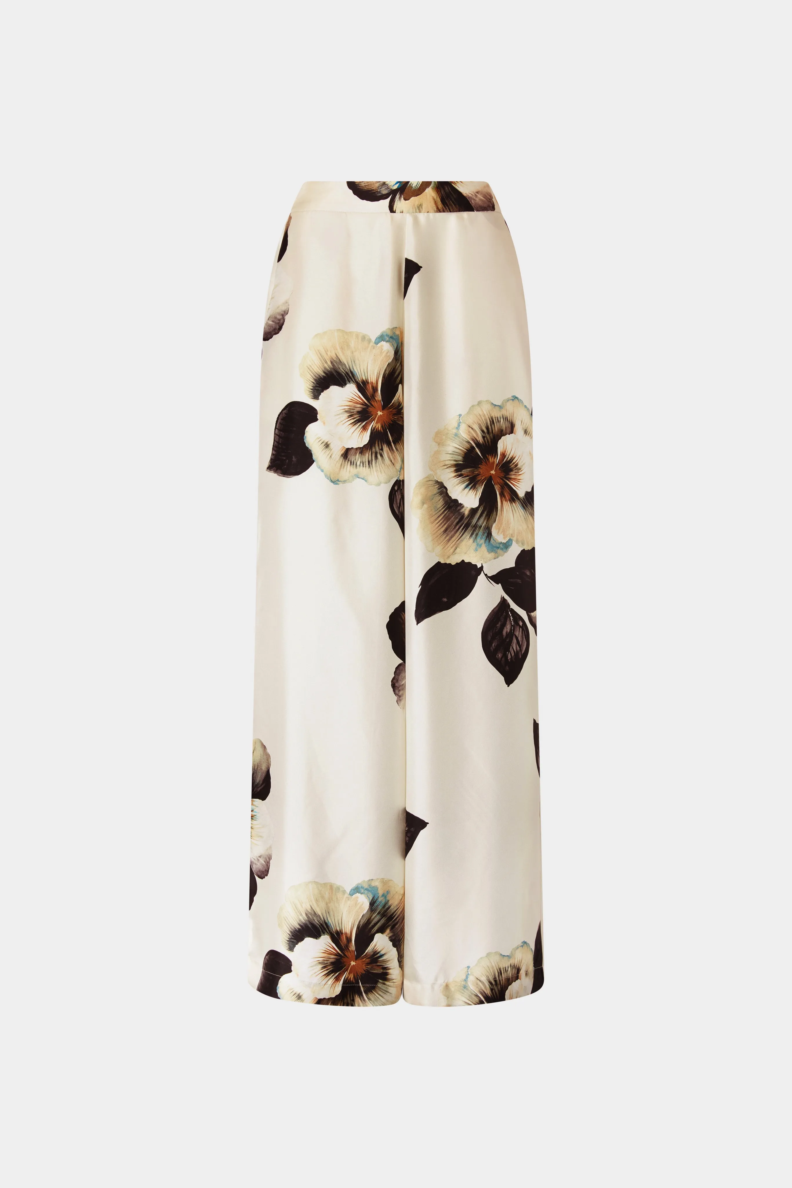 Palazzo Pants in Silk Twill with Floral Print sold by Antonio Marras