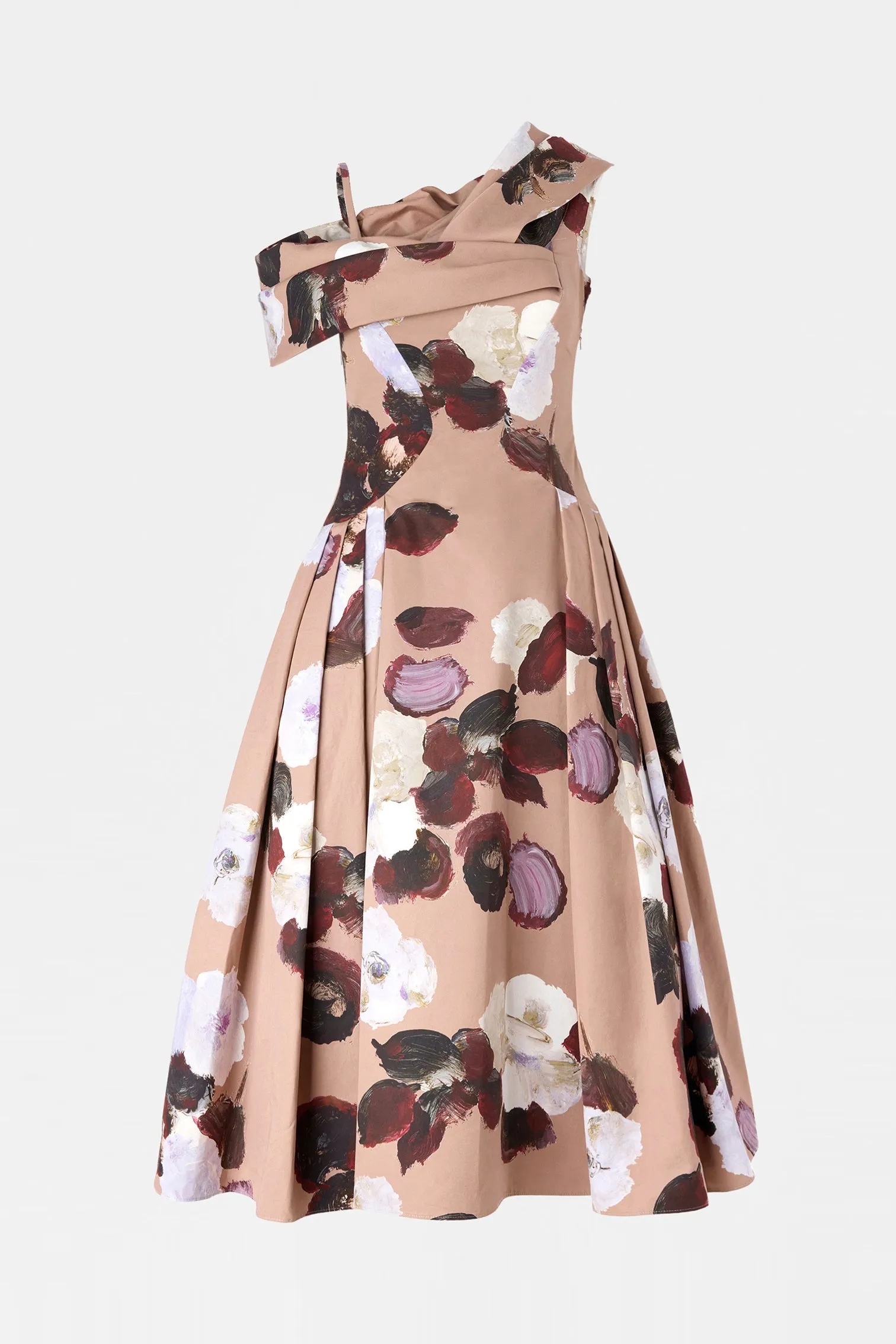Painterly Floral Print Shawl Dress sold by Antonio Marras