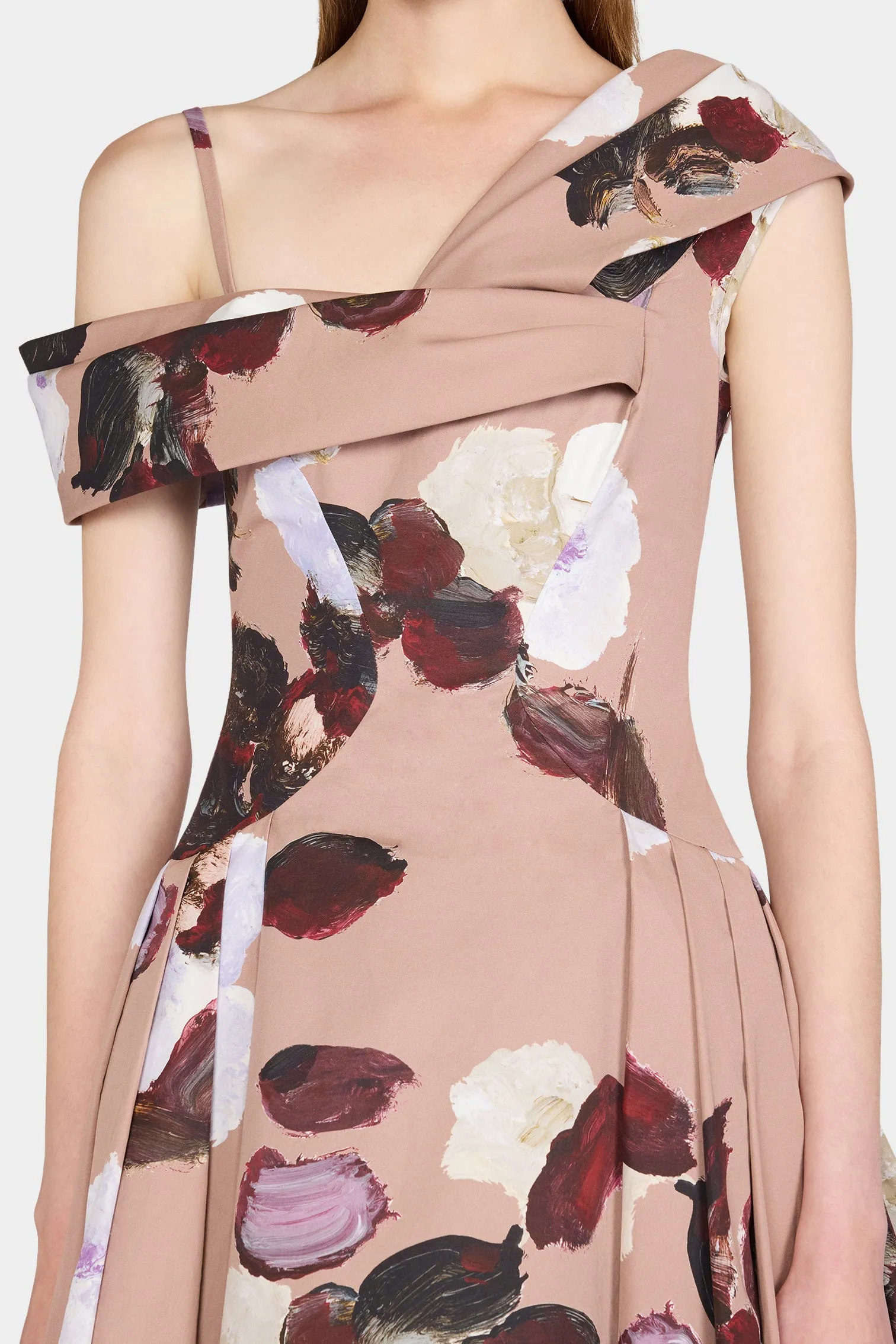 Painterly Floral Print Shawl Dress sold by Antonio Marras product image thumbnail 4