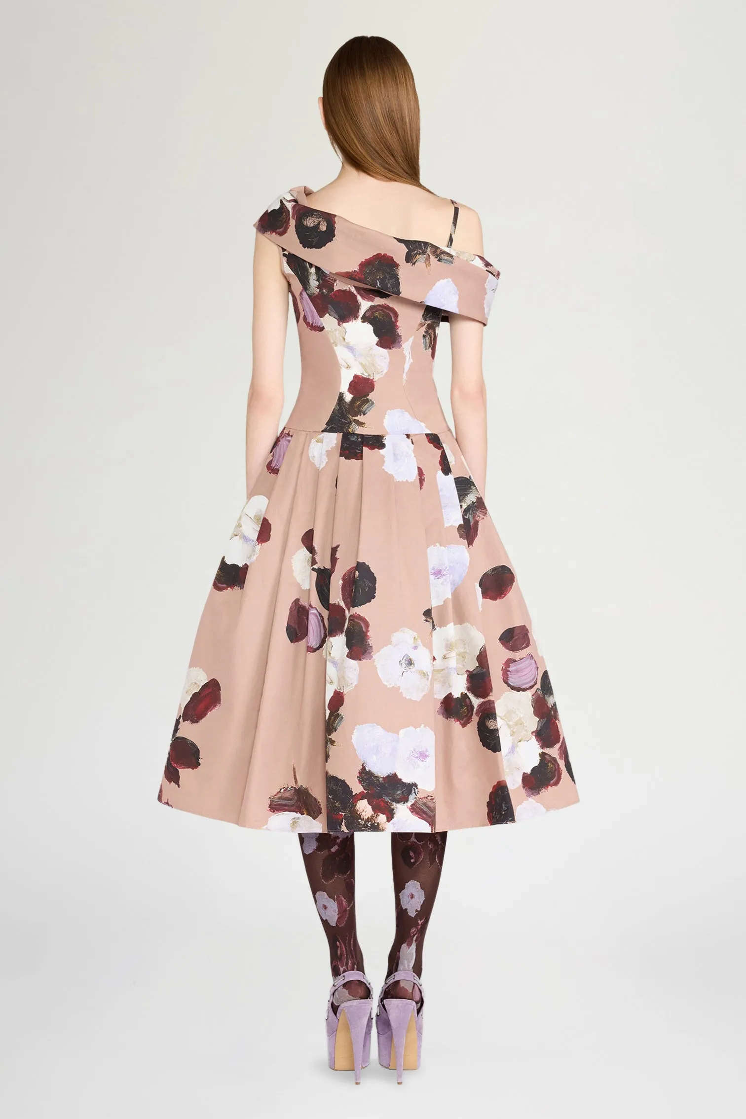Painterly Floral Print Shawl Dress sold by Antonio Marras product image thumbnail 3