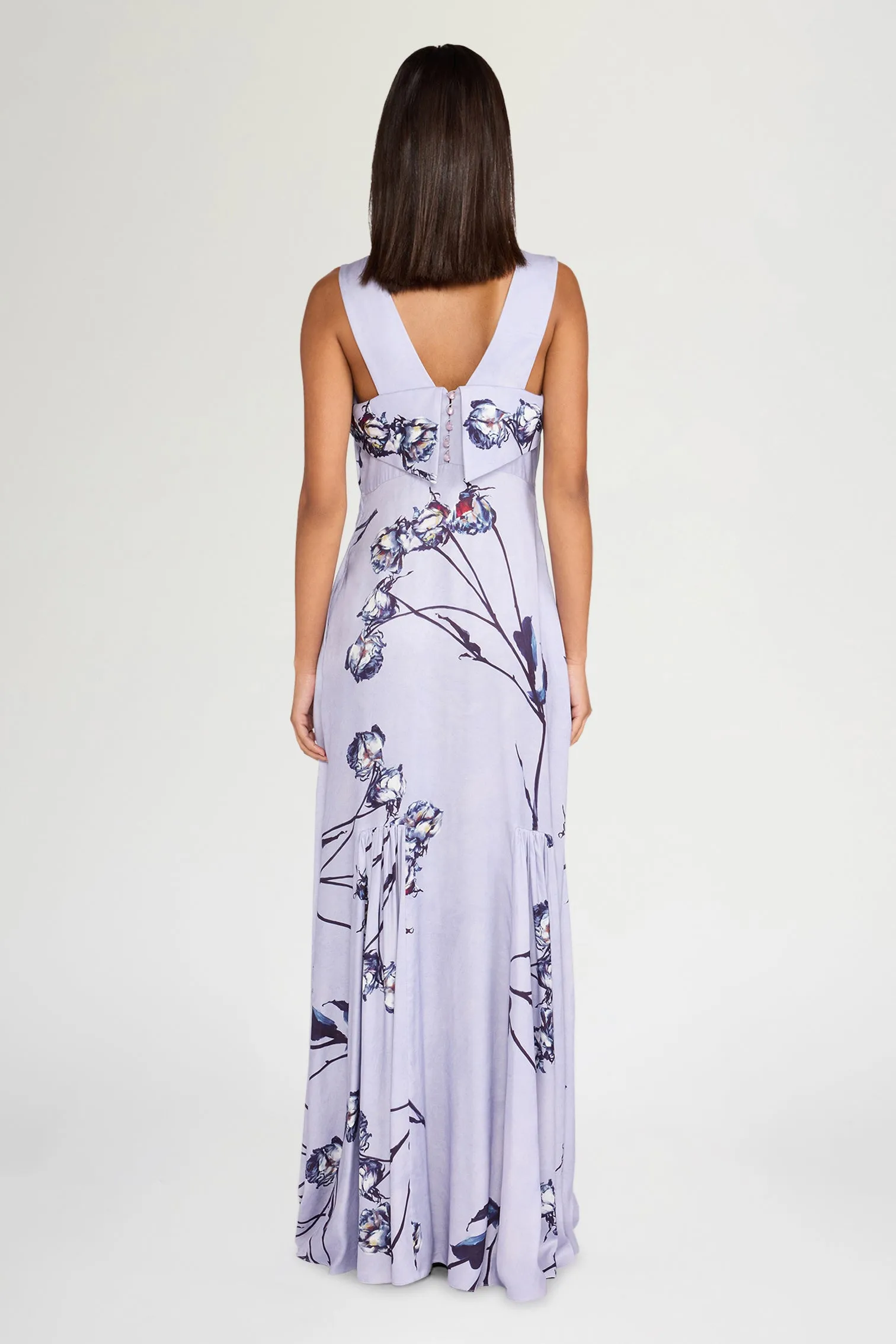Long Painted Rose Print Dress sold by Antonio Marras product image thumbnail 3