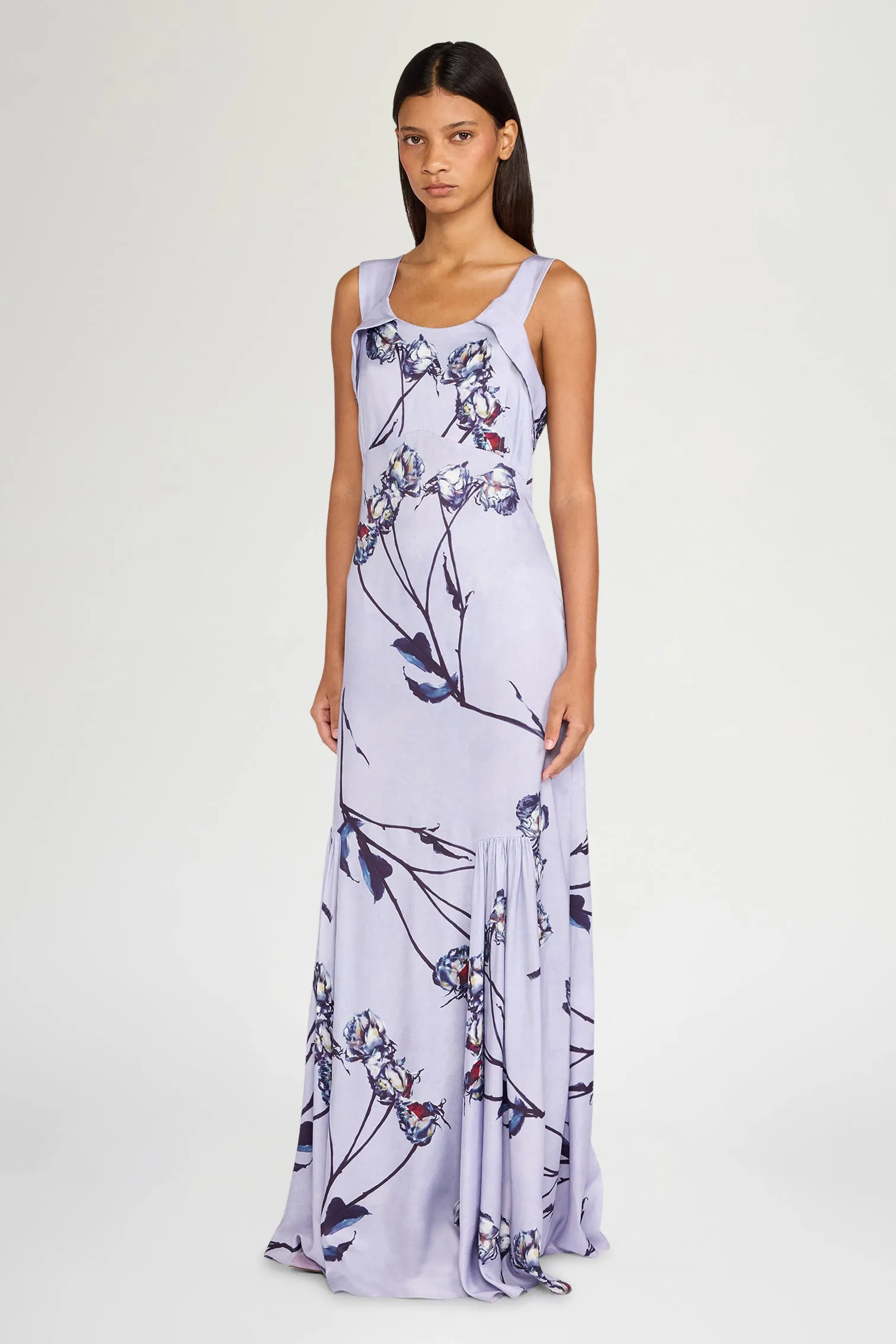 Long Painted Rose Print Dress sold by Antonio Marras product image thumbnail 2