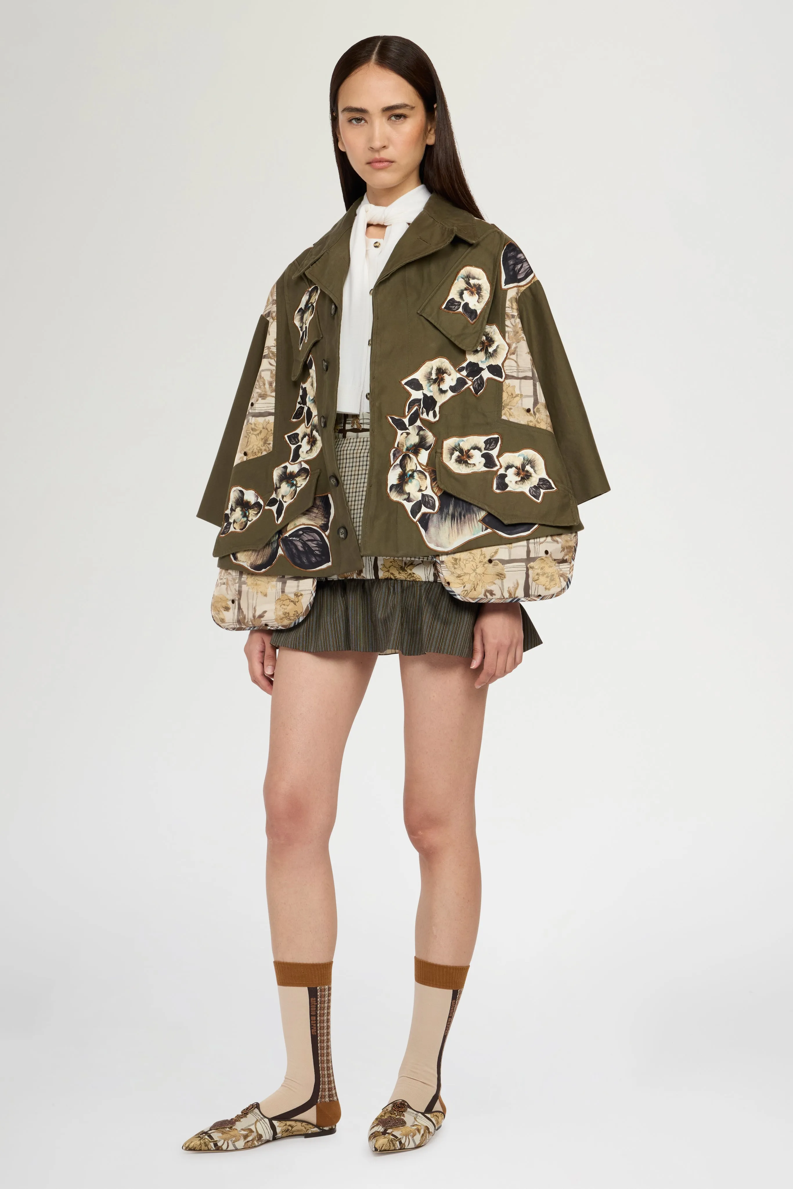 Pansy Patchwork Flared Parka sold by Antonio Marras product image thumbnail 2