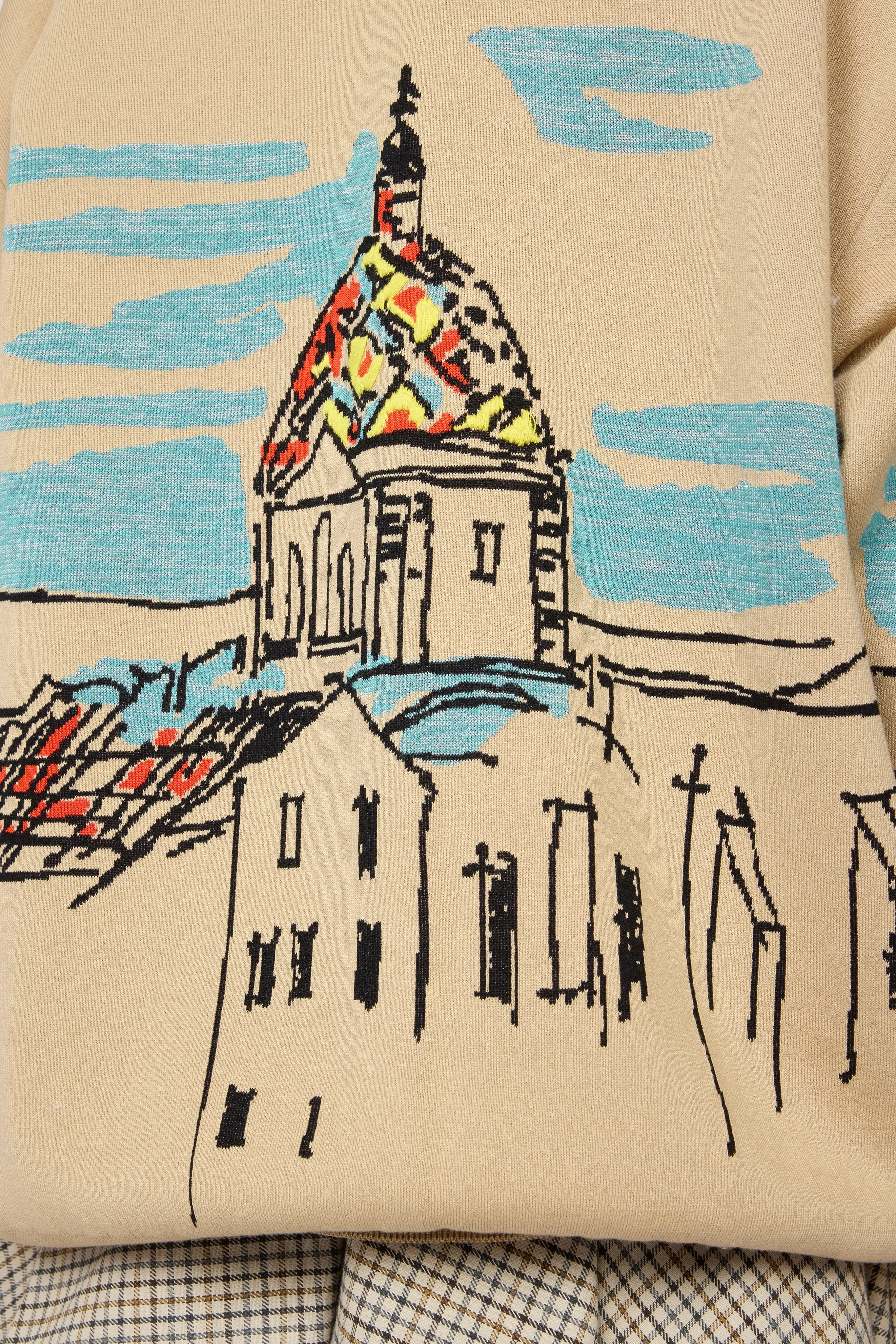 Beige Jacquard Landscape Cardigan sold by Antonio Marras product image thumbnail 4