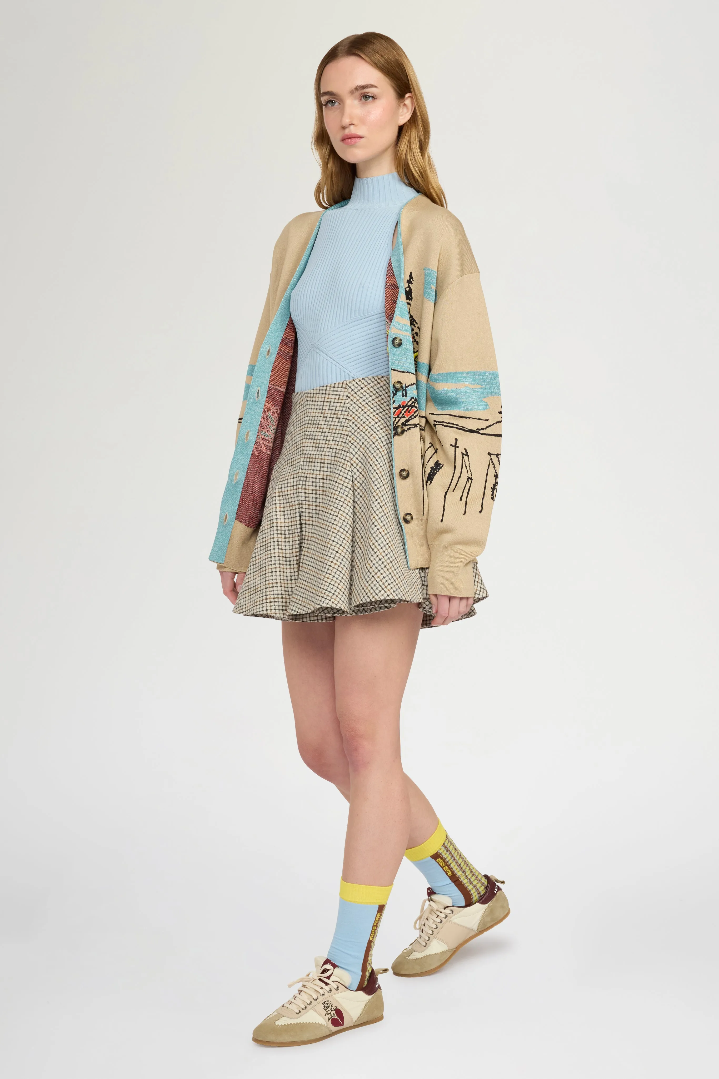 Beige Jacquard Landscape Cardigan sold by Antonio Marras product image thumbnail 2