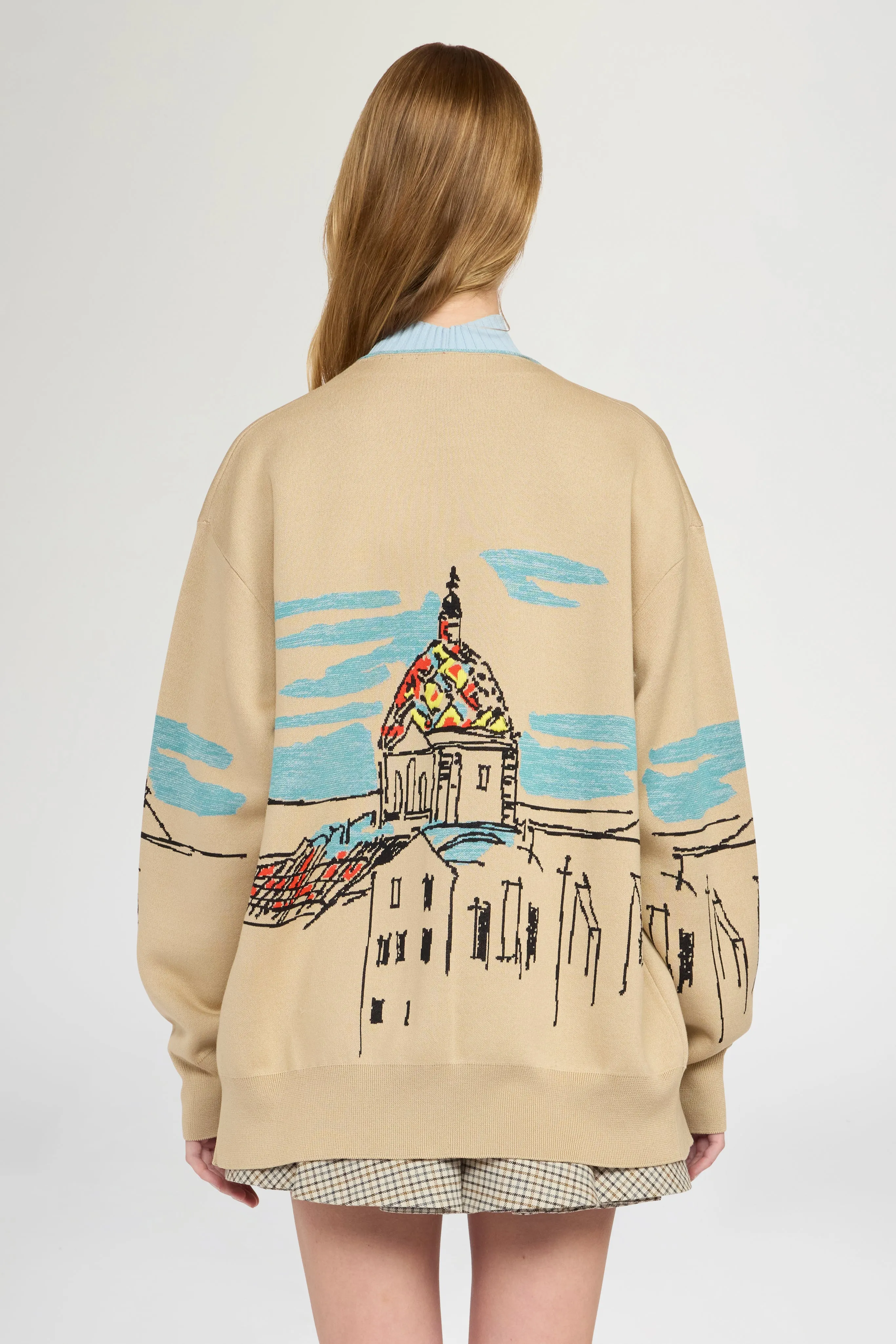 Beige Jacquard Landscape Cardigan sold by Antonio Marras product image thumbnail 3