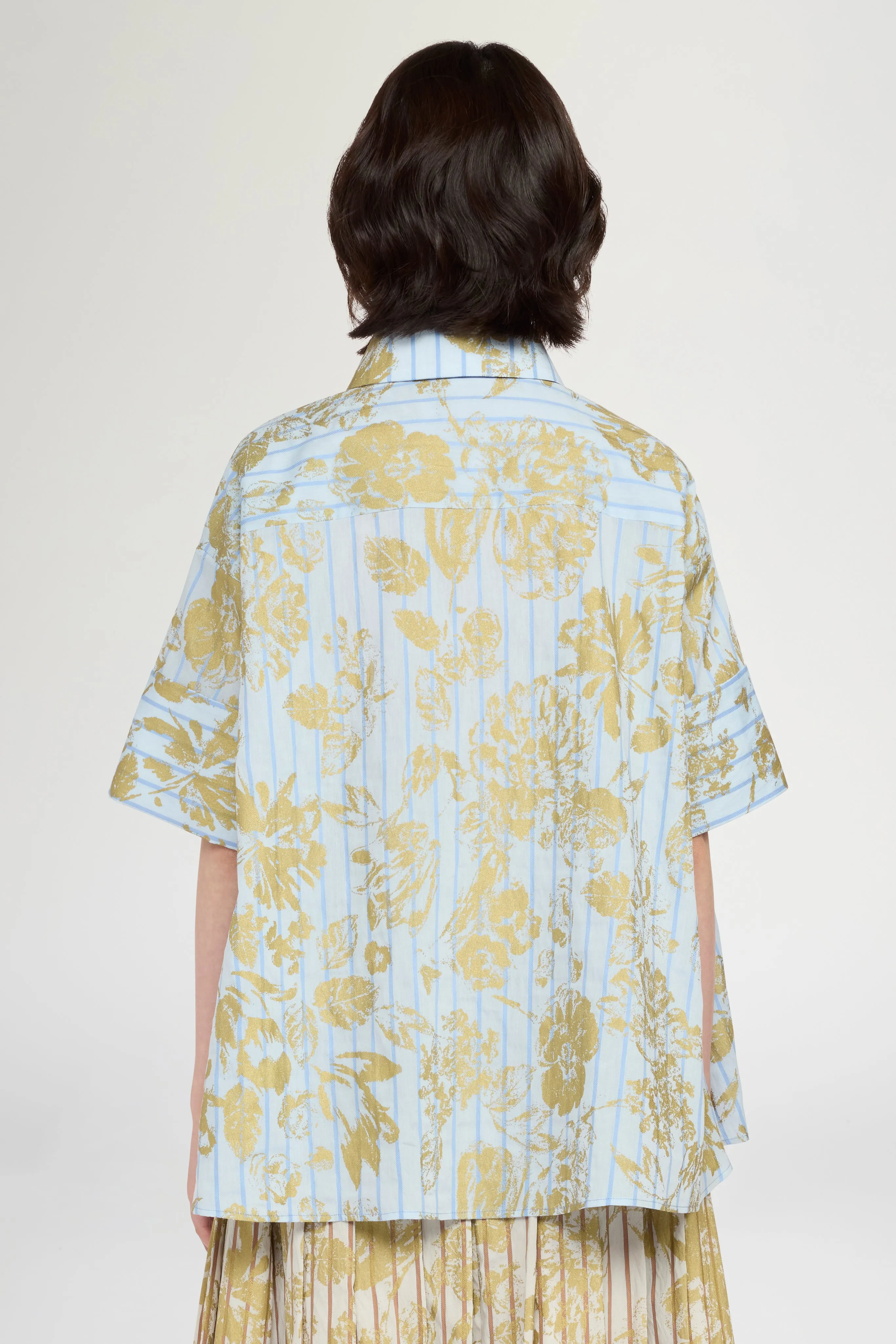 Blue Gold Floral Short-Sleeve Shirt sold by Antonio Marras product image thumbnail 3