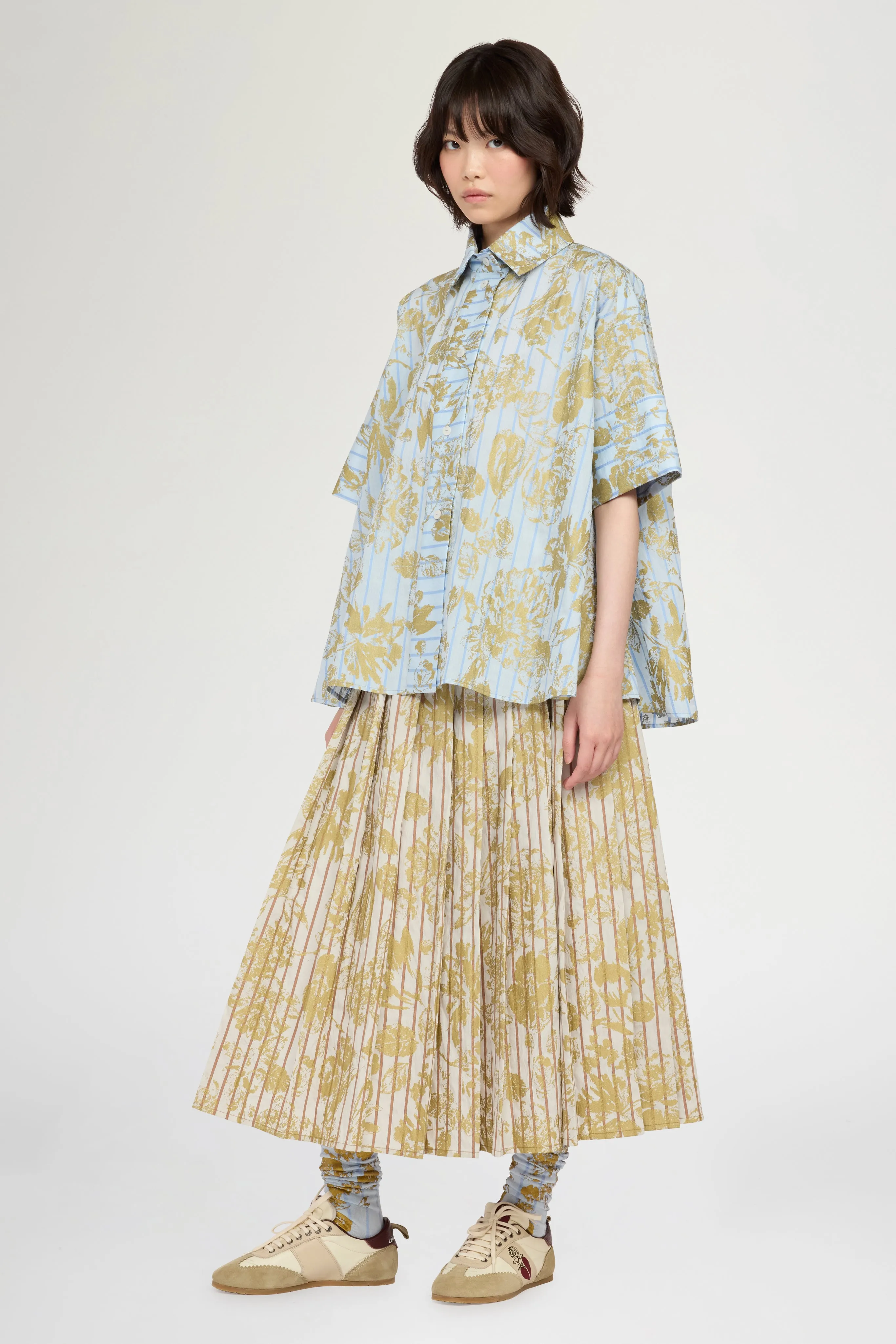 Blue Gold Floral Short-Sleeve Shirt sold by Antonio Marras product image thumbnail 2