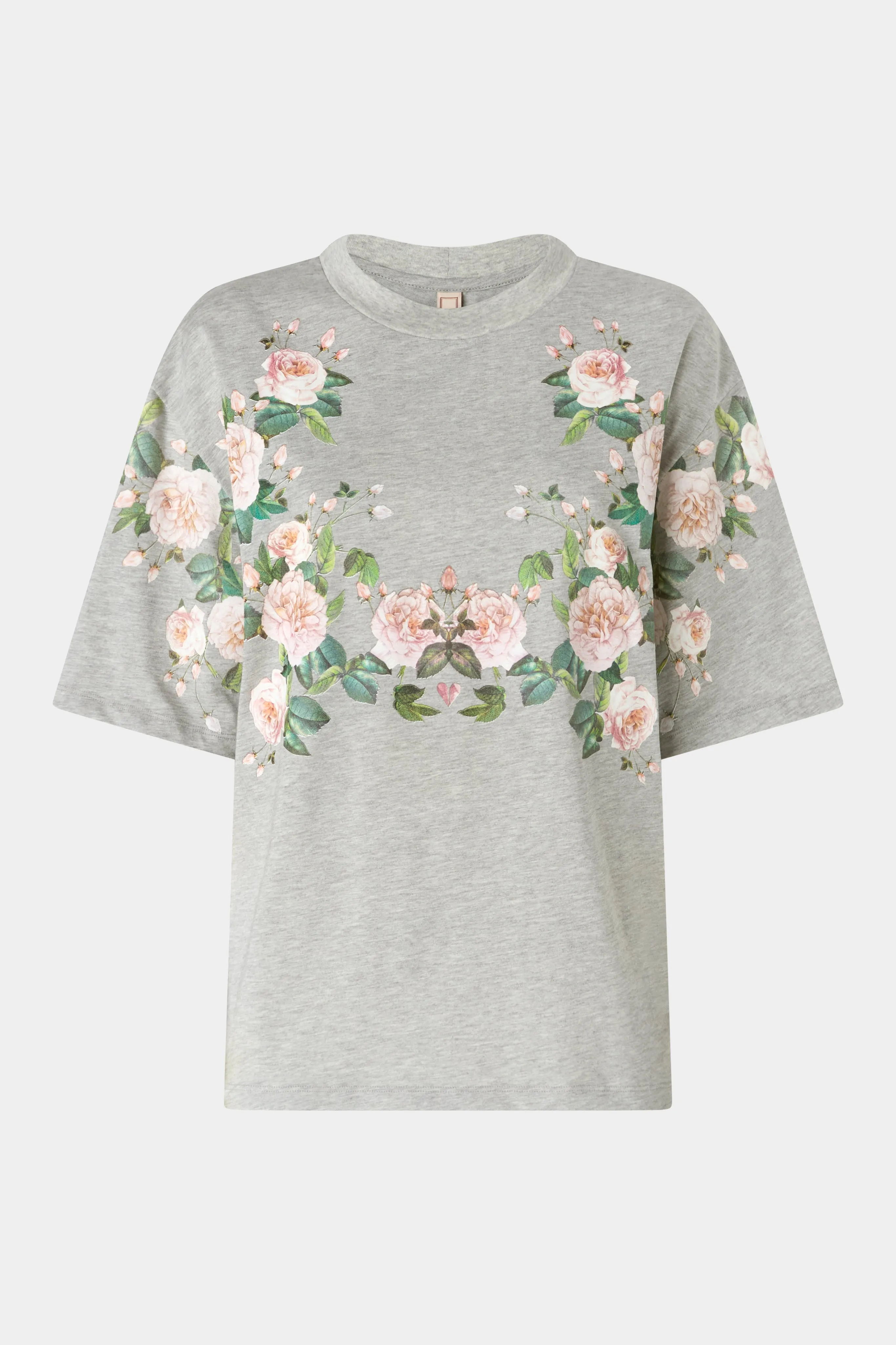 Grey Melange Floral Print T-Shirt sold by Antonio Marras