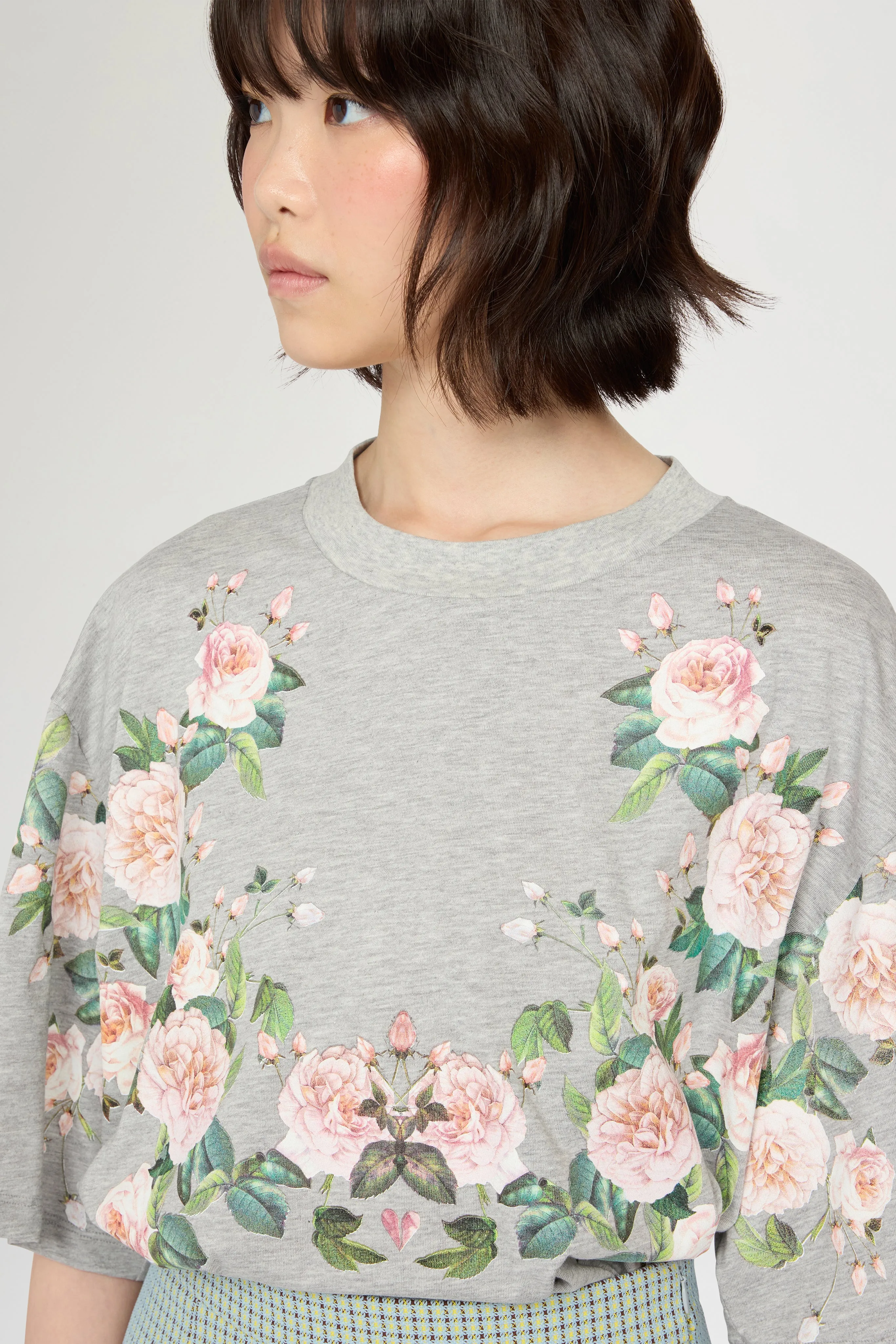 Grey Melange Floral Print T-Shirt sold by Antonio Marras product image thumbnail 4