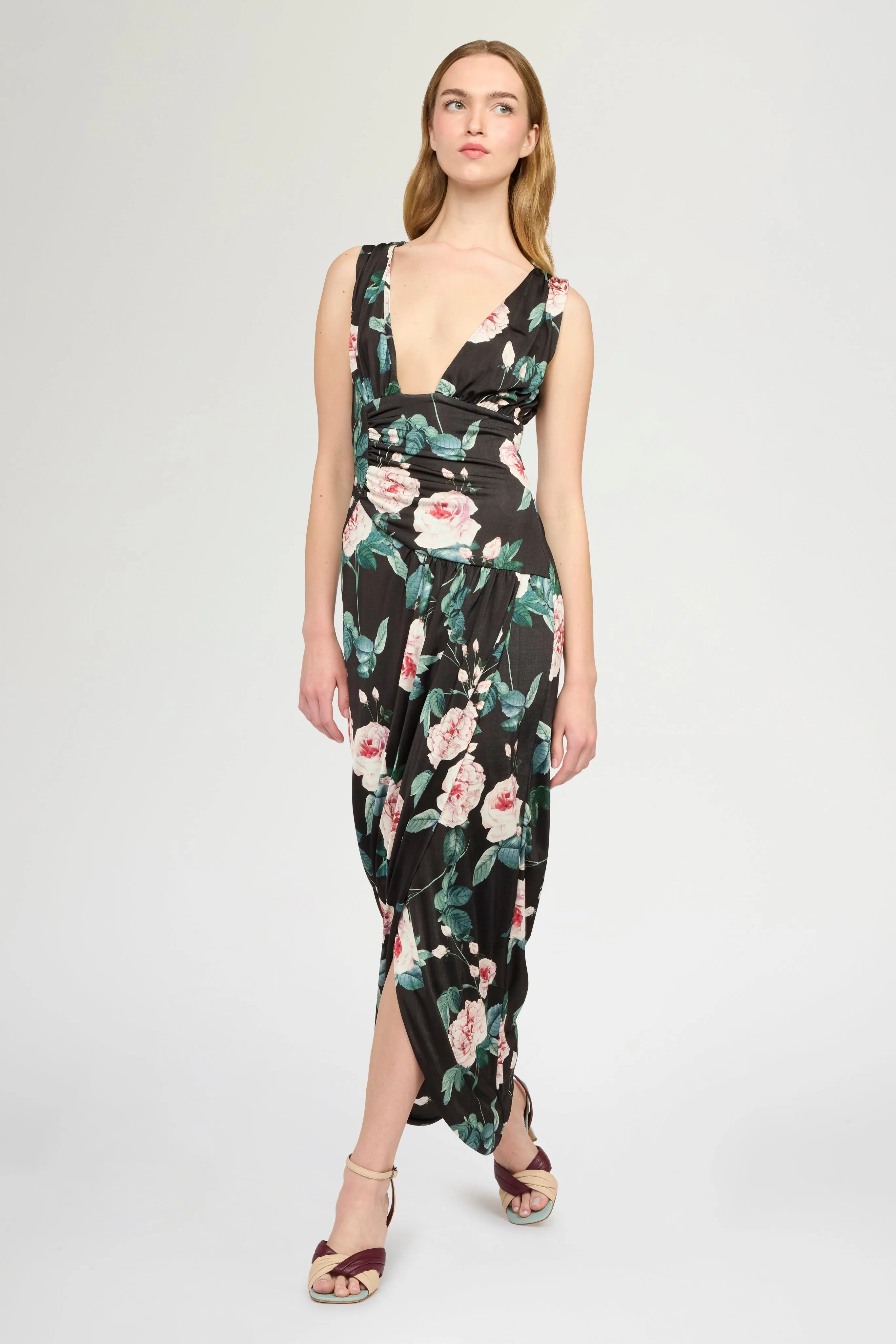 Black Chiné Floral Dress sold by Antonio Marras