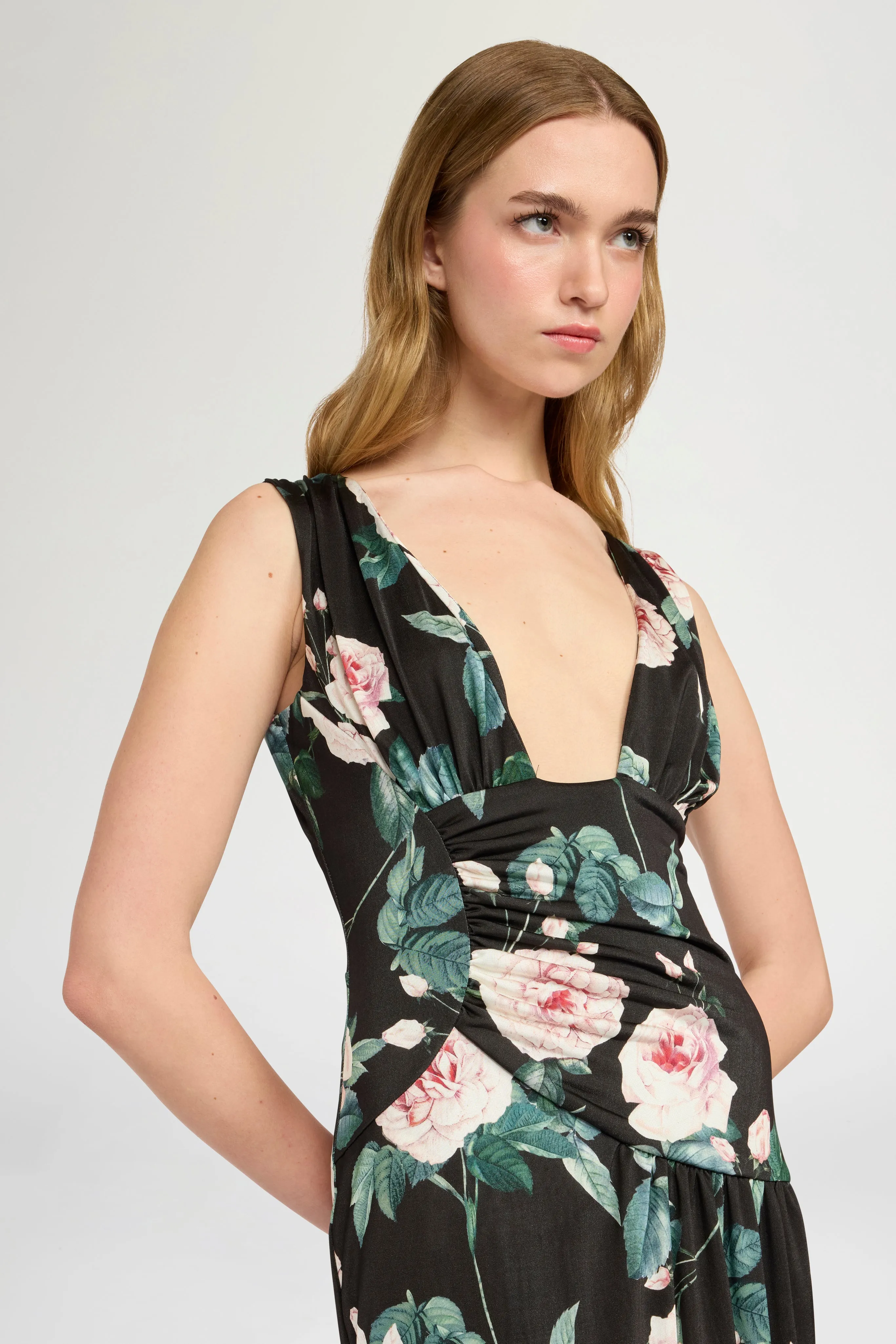 Black Chiné Floral Dress sold by Antonio Marras product image thumbnail 3