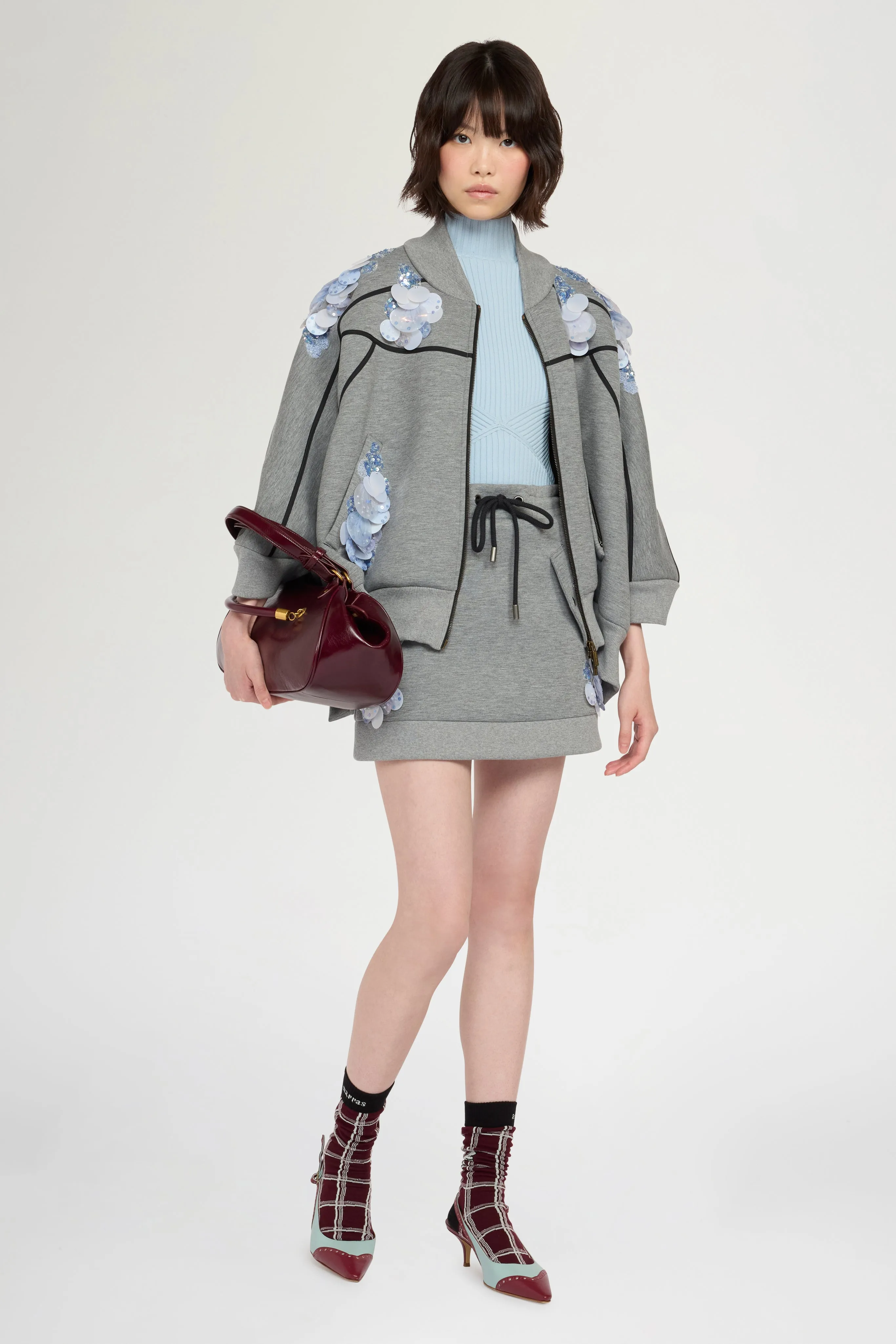 Grey Sequin Floral Sweatshirt sold by Antonio Marras product image thumbnail 2