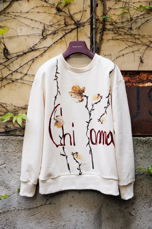 Chi ama Sweatshirt with Flowers made by Antonio Marras
