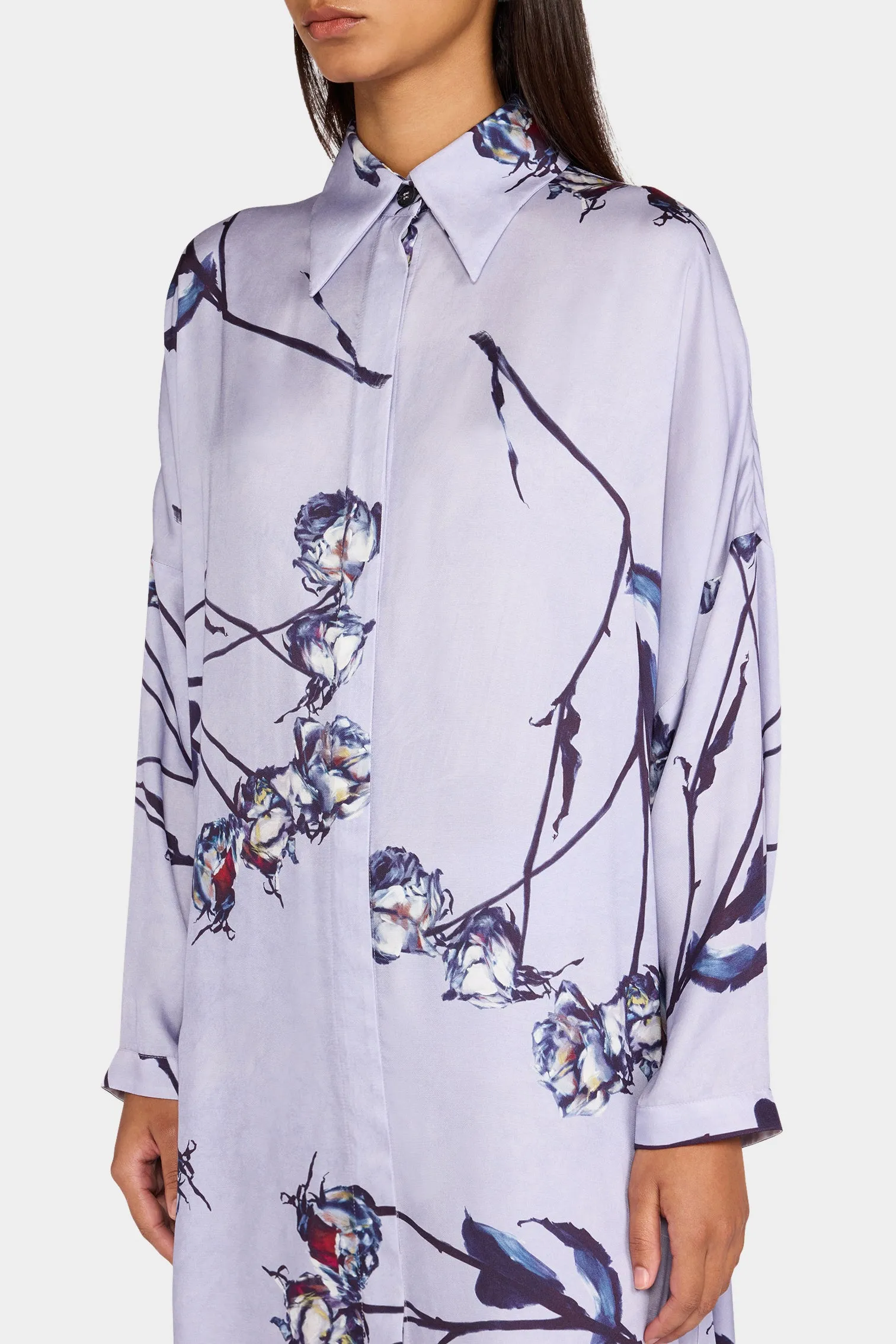 Lilac Floral Chemisier Dress sold by Antonio Marras product image thumbnail 4