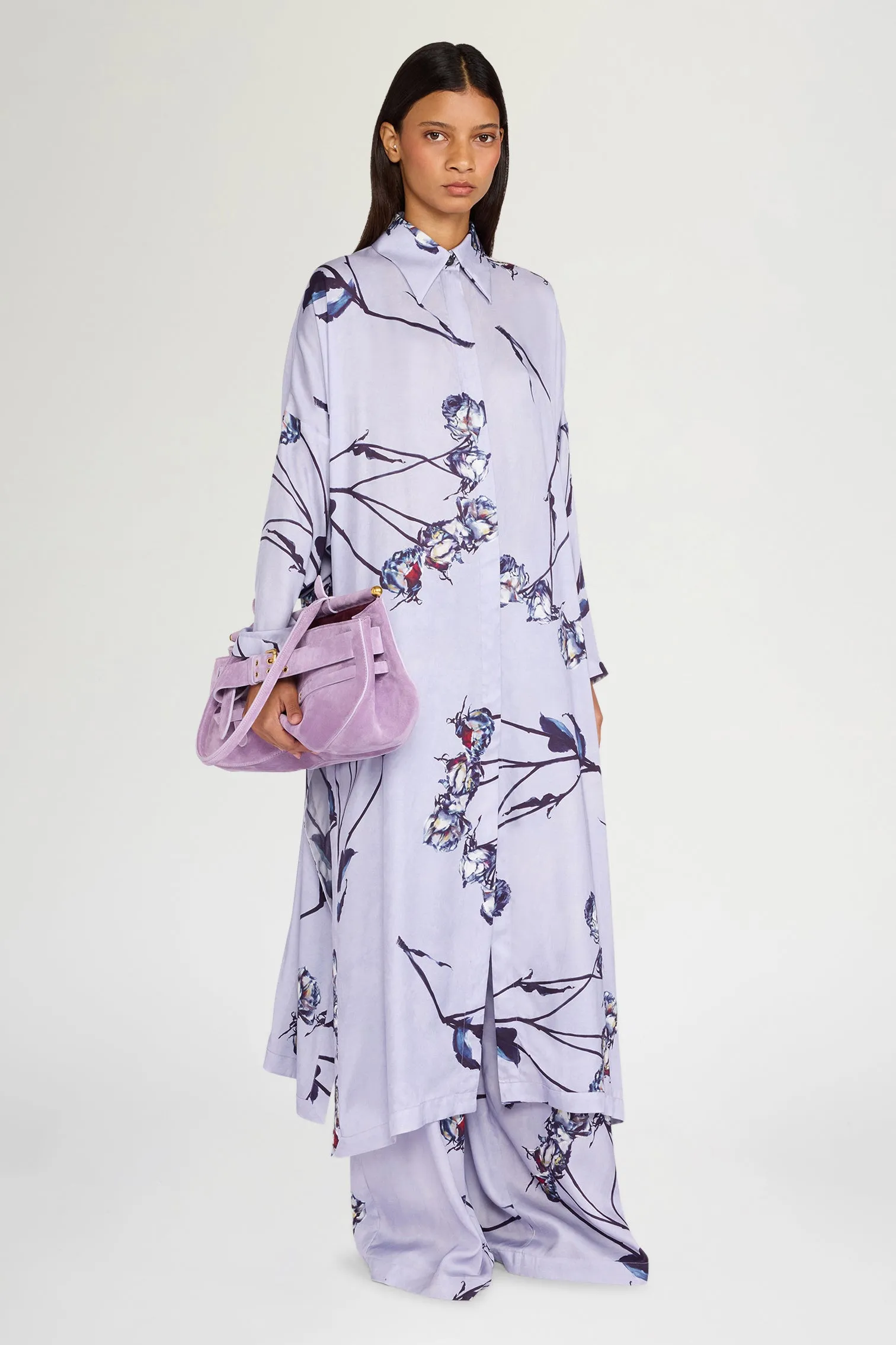 Lilac Floral Chemisier Dress sold by Antonio Marras product image thumbnail 2