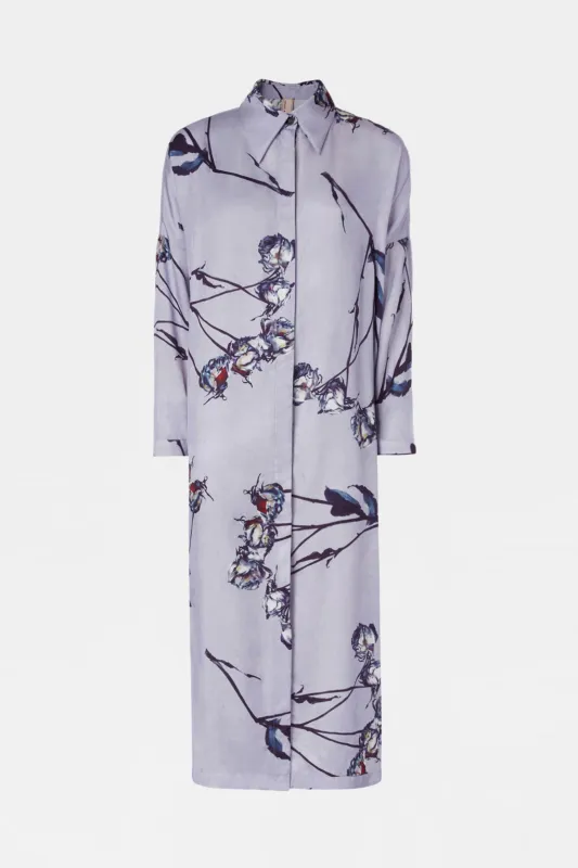 Lilac Floral Chemisier Dress made by Antonio Marras