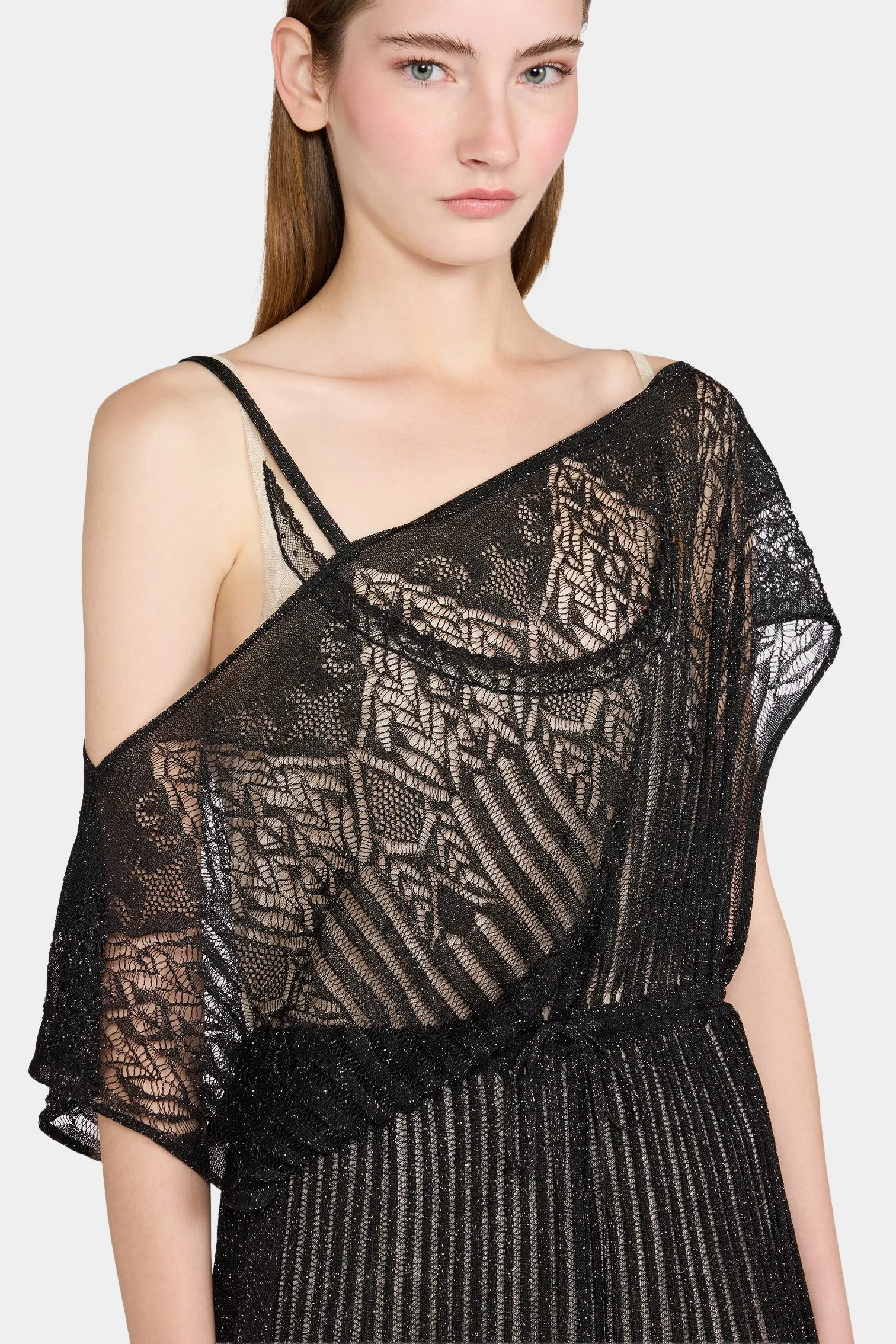 Black Openwork Knit Midi Dress sold by Antonio Marras product image thumbnail 4